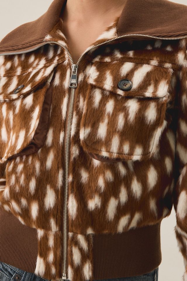 Hunton Deer Print Jacket - Marrone Multi