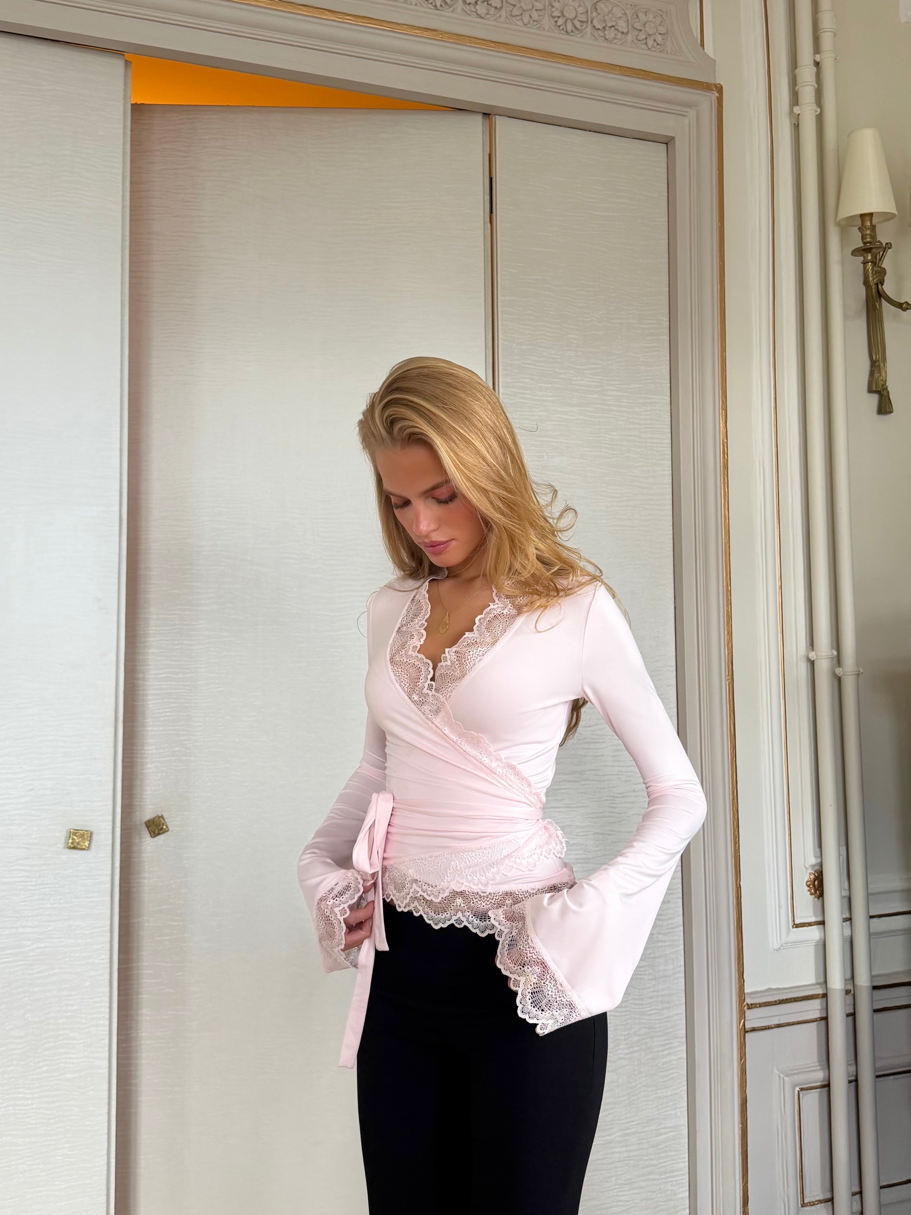 New Ballerina Basic Lace Top – Rosa