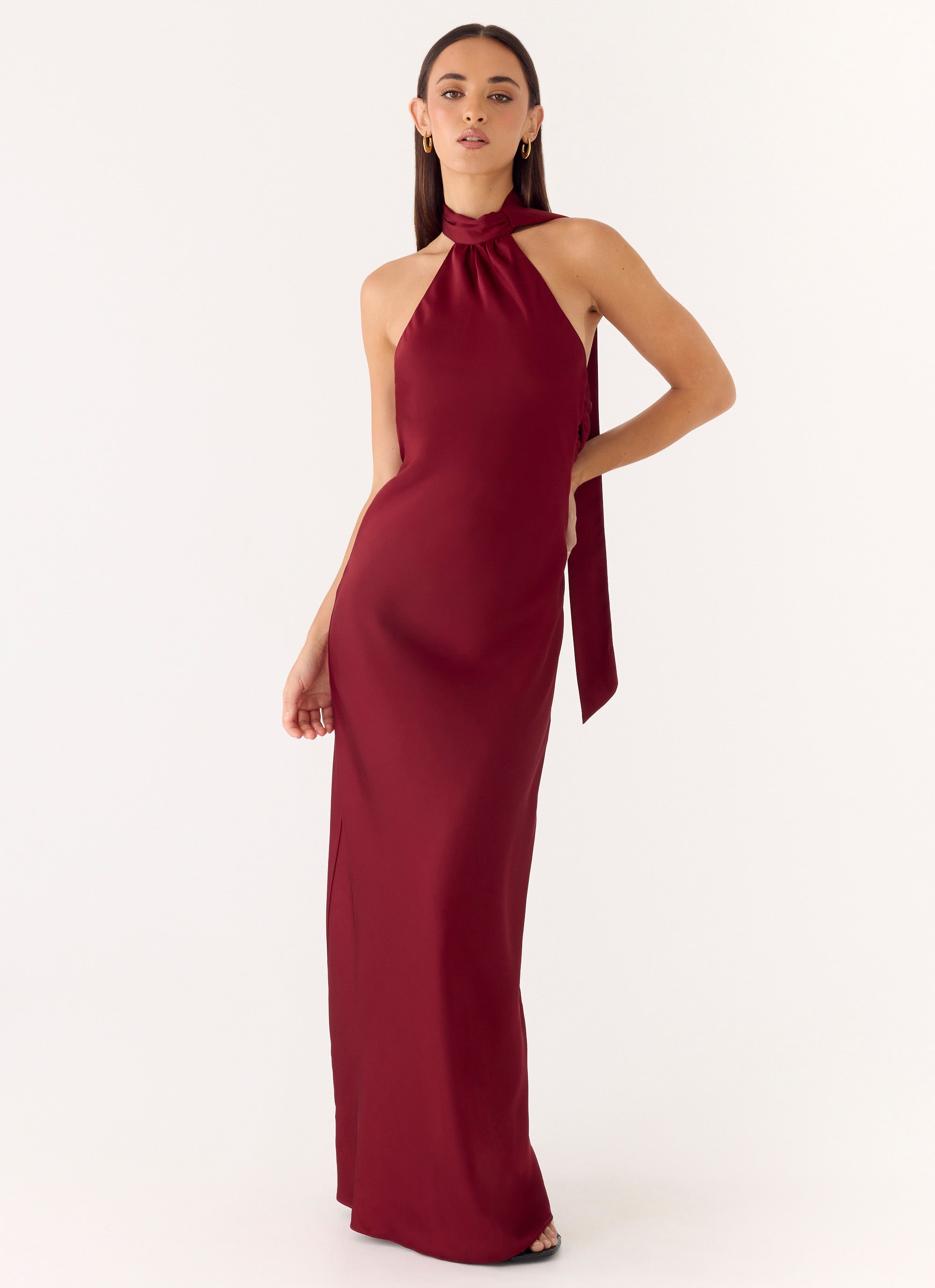 Vestido Maxi con bufanda Keena