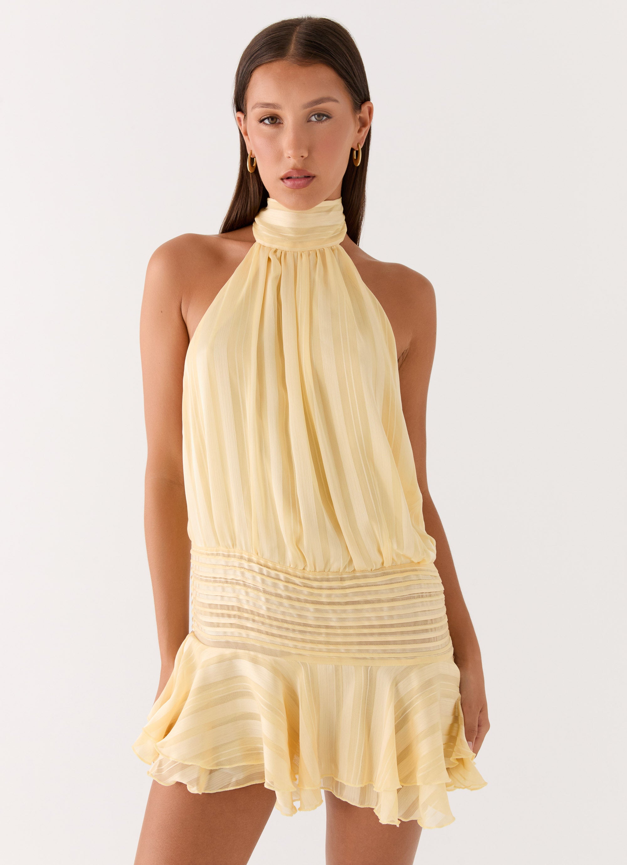 Minivestido de gasa de sauce