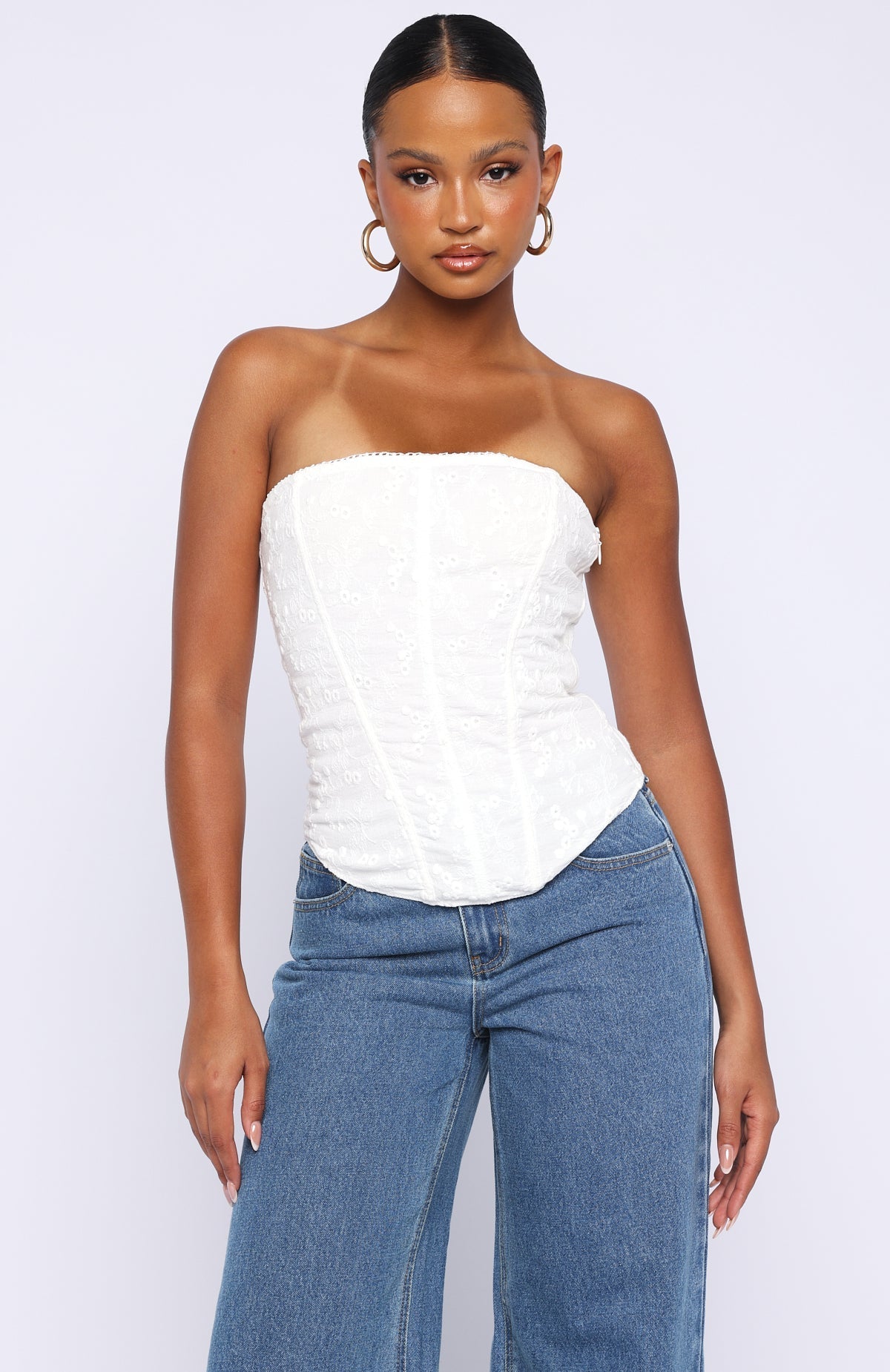 Bustier sin tirantes Snowdrop Blanco