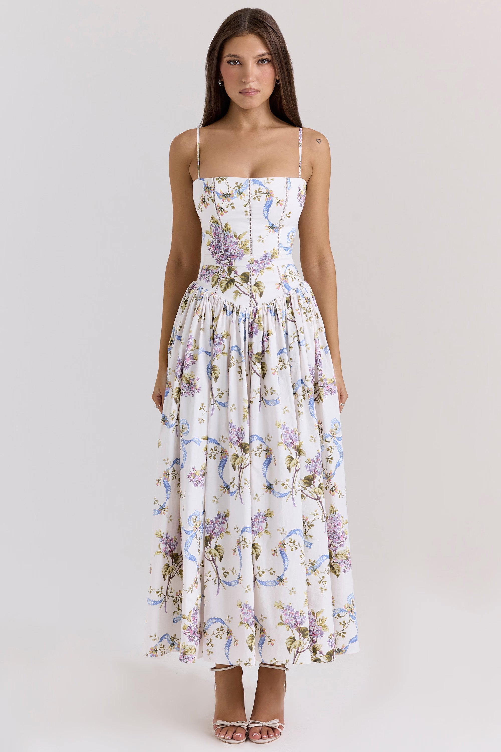 Vestido Maxi de algodón con estampado Posy