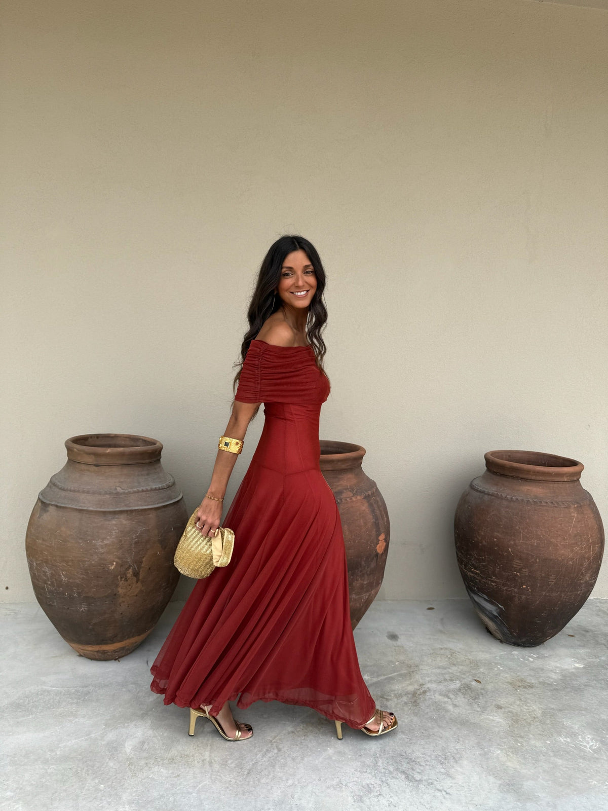Toledo Dress - Terracotta