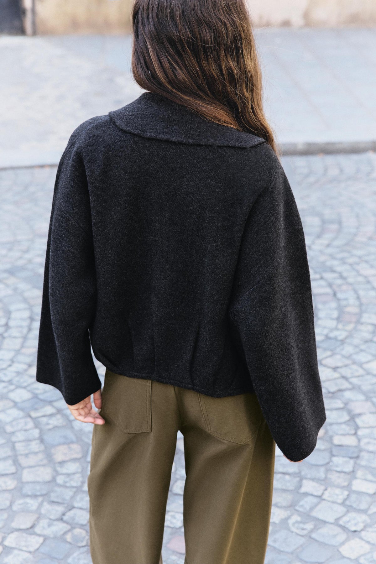 Open-Front Knit Jacket