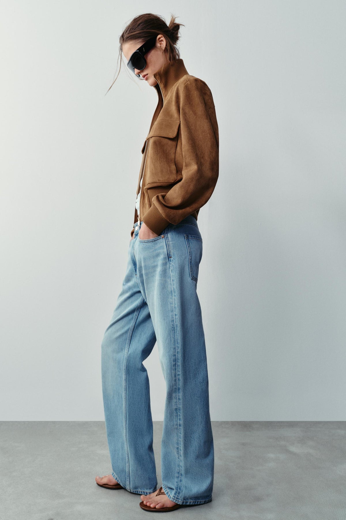 Chaqueta Bomber Efecto Ante