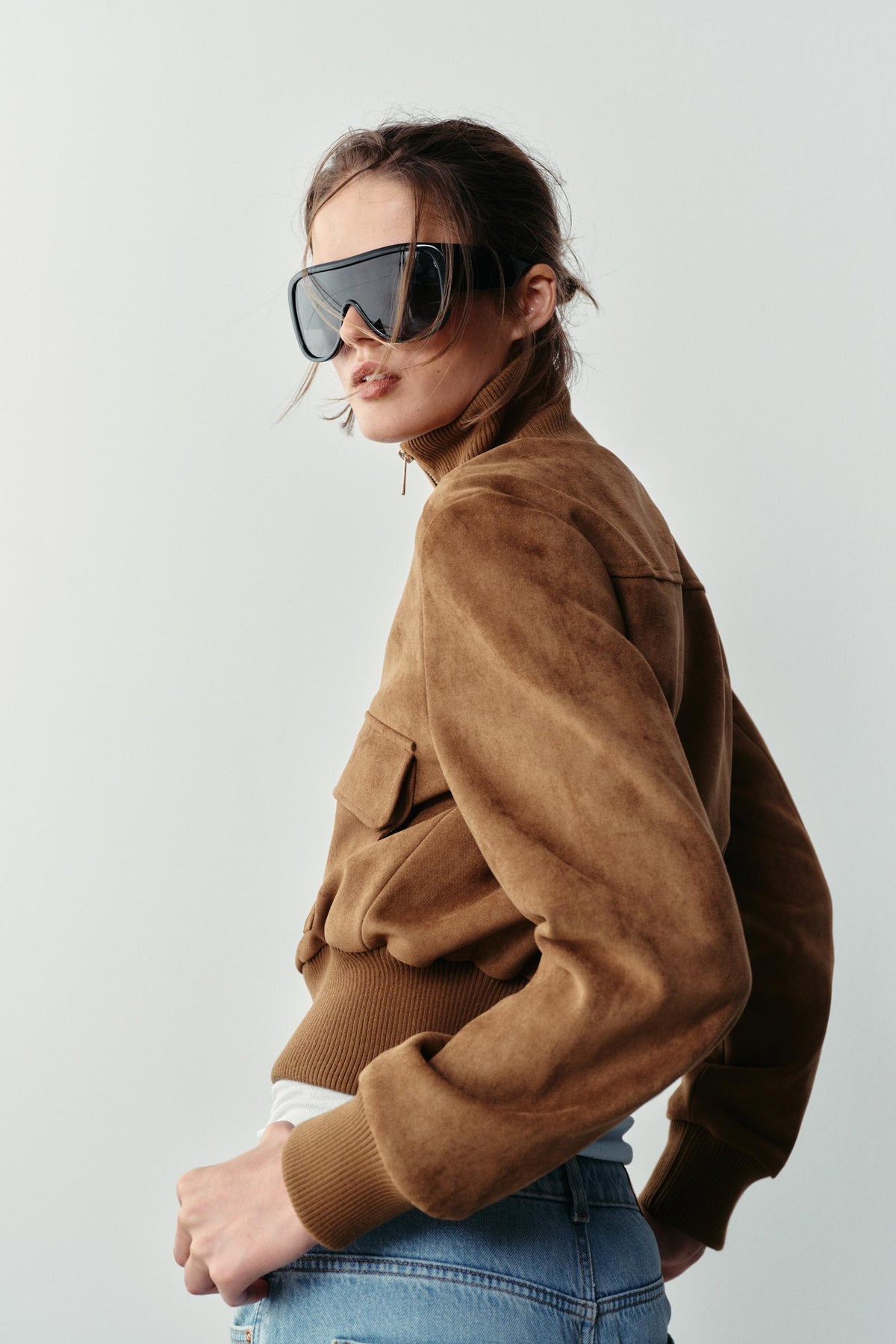 Chaqueta Bomber Efecto Ante