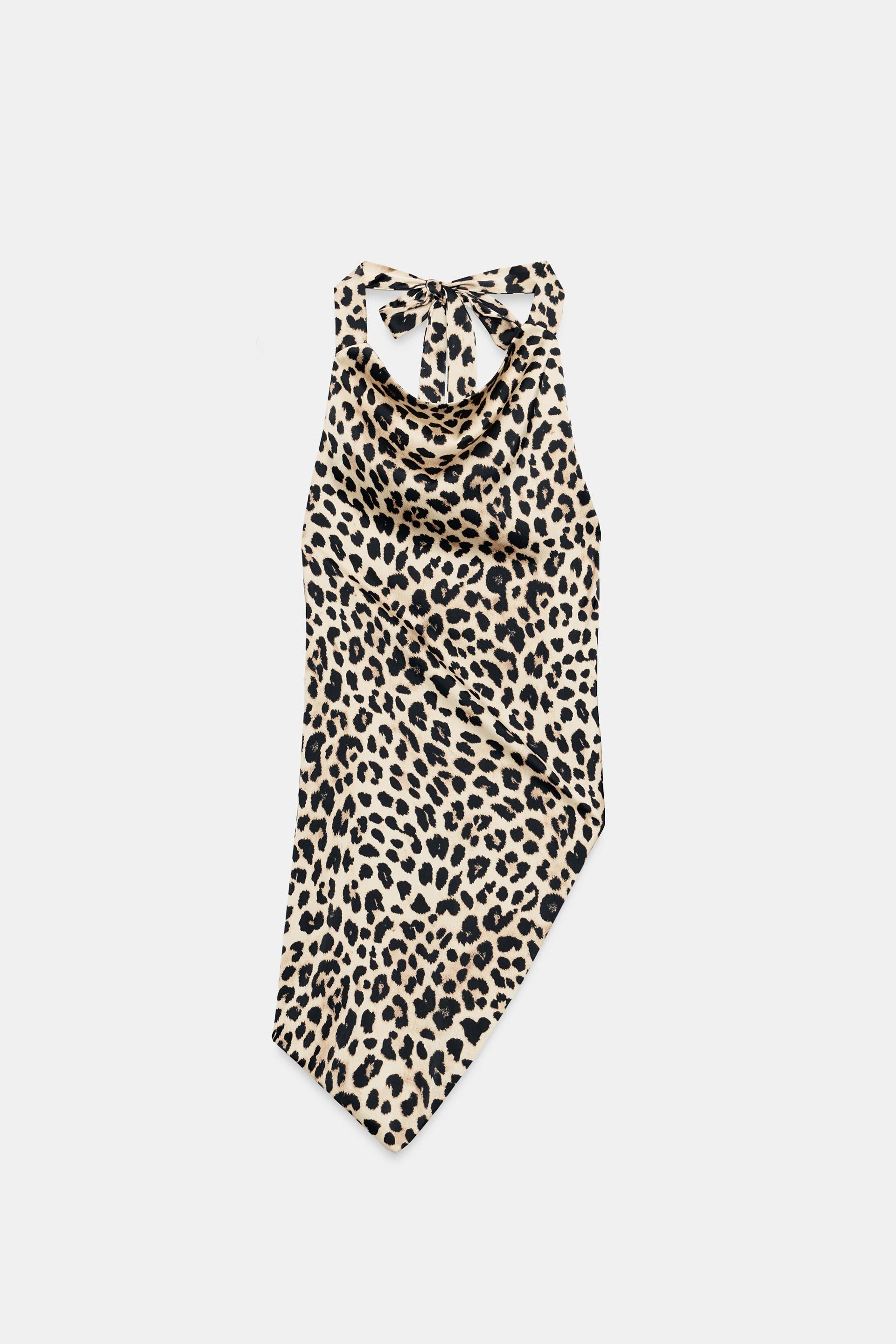 Set Top e Pantalone in Raso Animalier