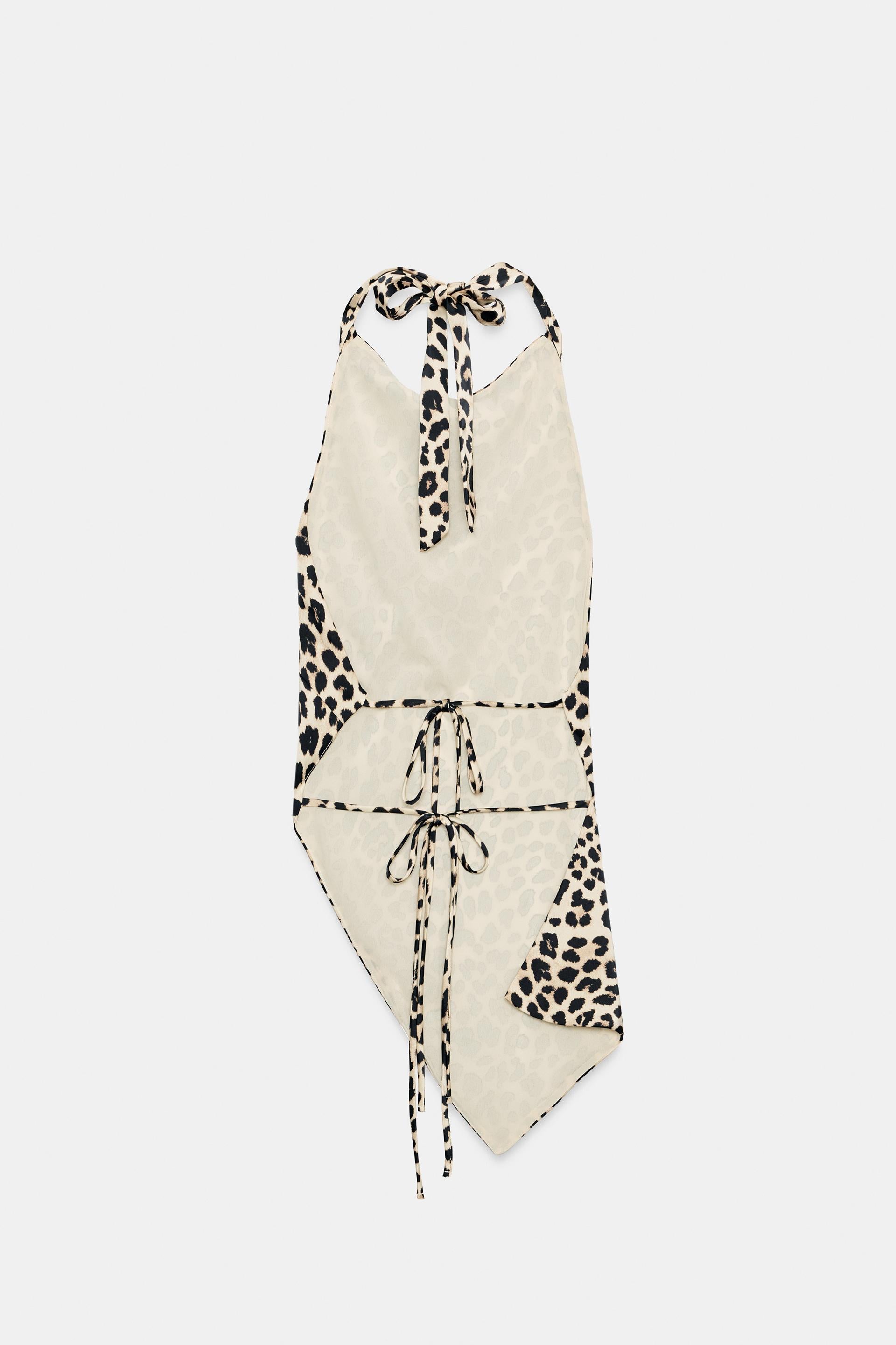 Set Top e Pantalone in Raso Animalier
