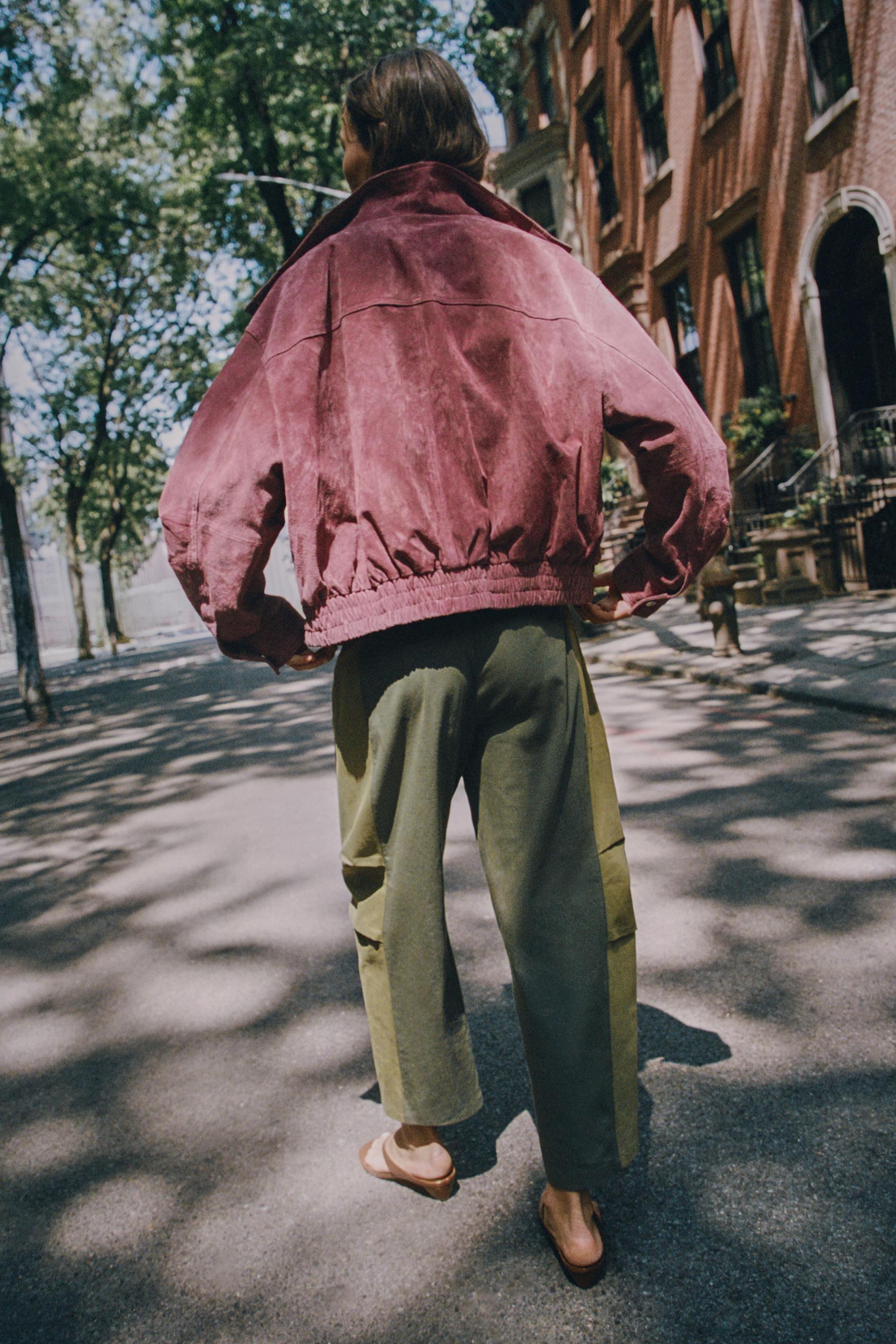 Soft Leather Bomber Jacket