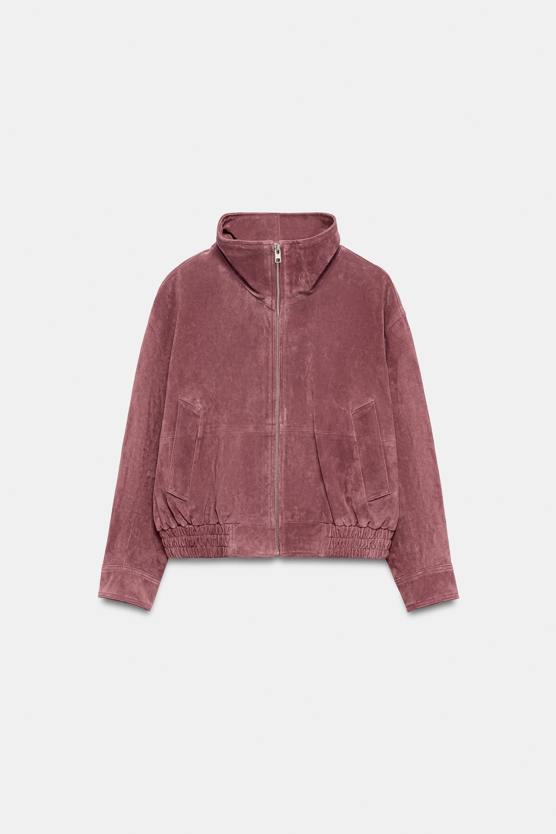 Soft Leather Bomber Jacket