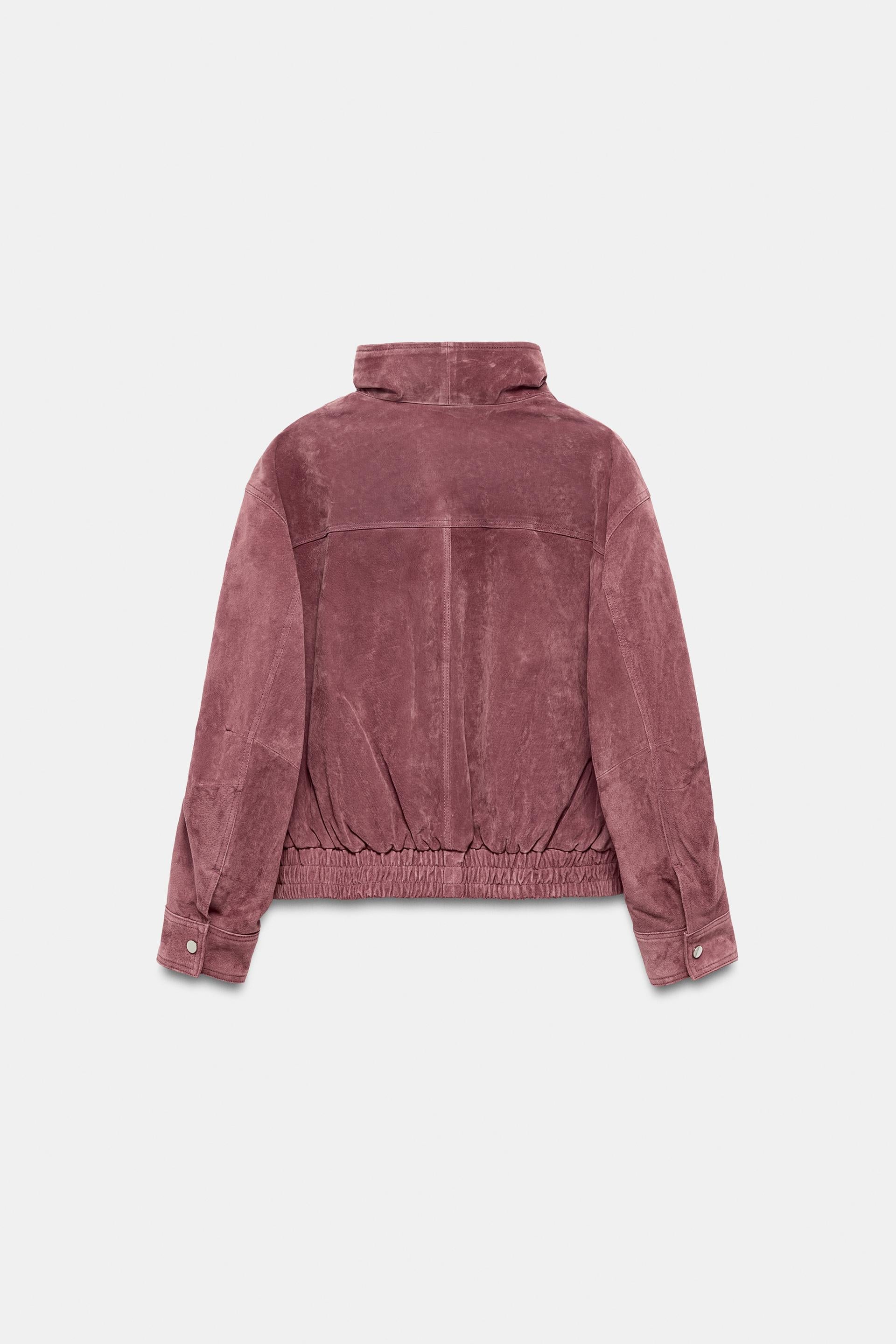 Soft Leather Bomber Jacket