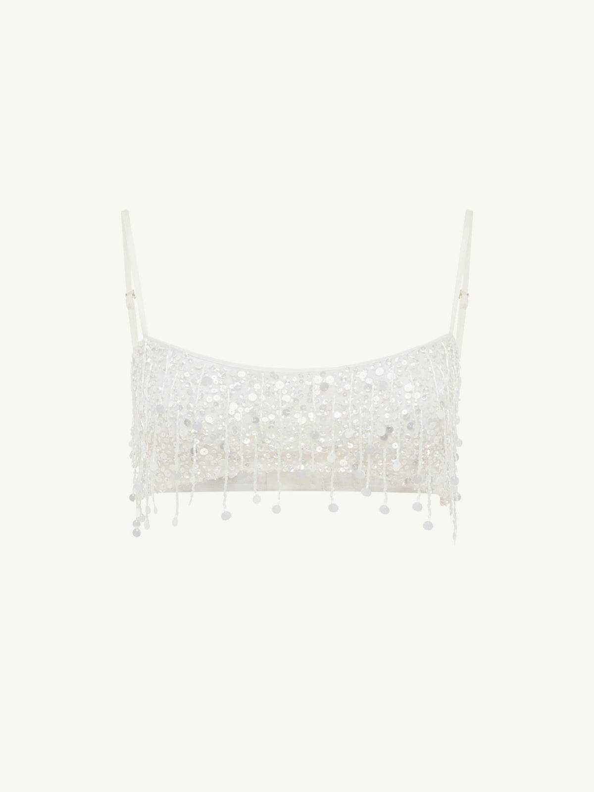 Yasmin Hand Beaded Bralette - Naturale