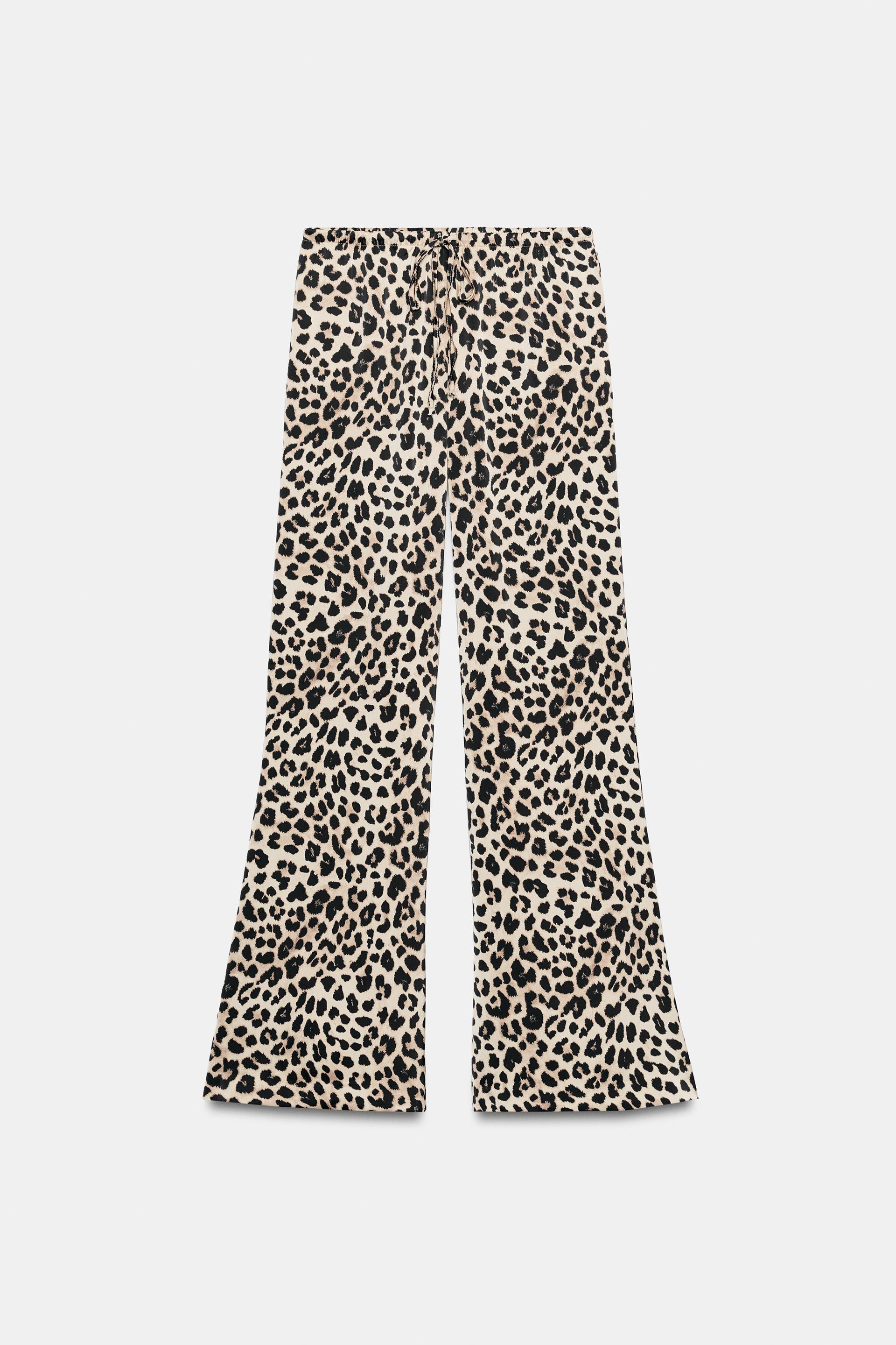 Set Top e Pantalone in Raso Animalier