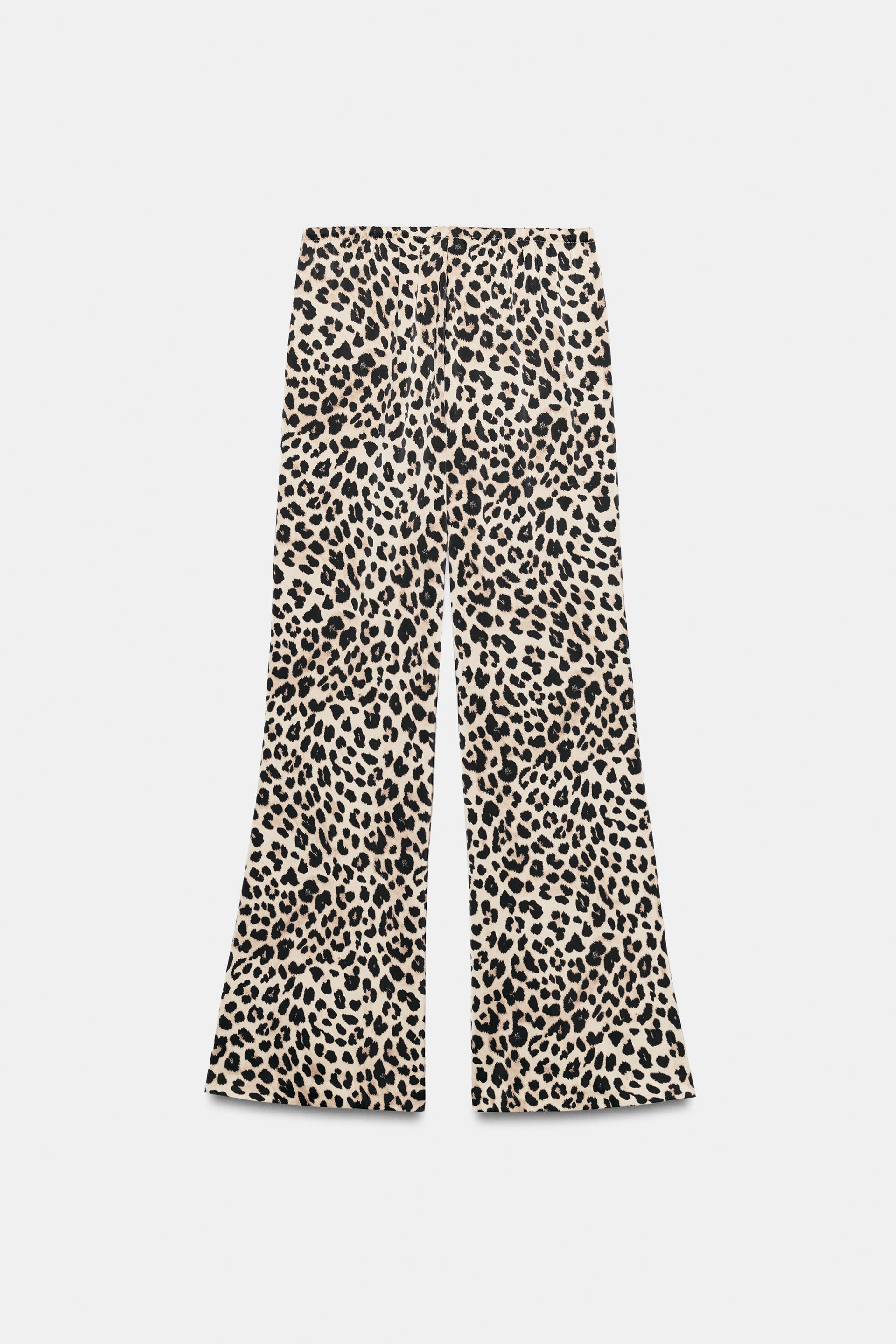 Set Top e Pantalone in Raso Animalier
