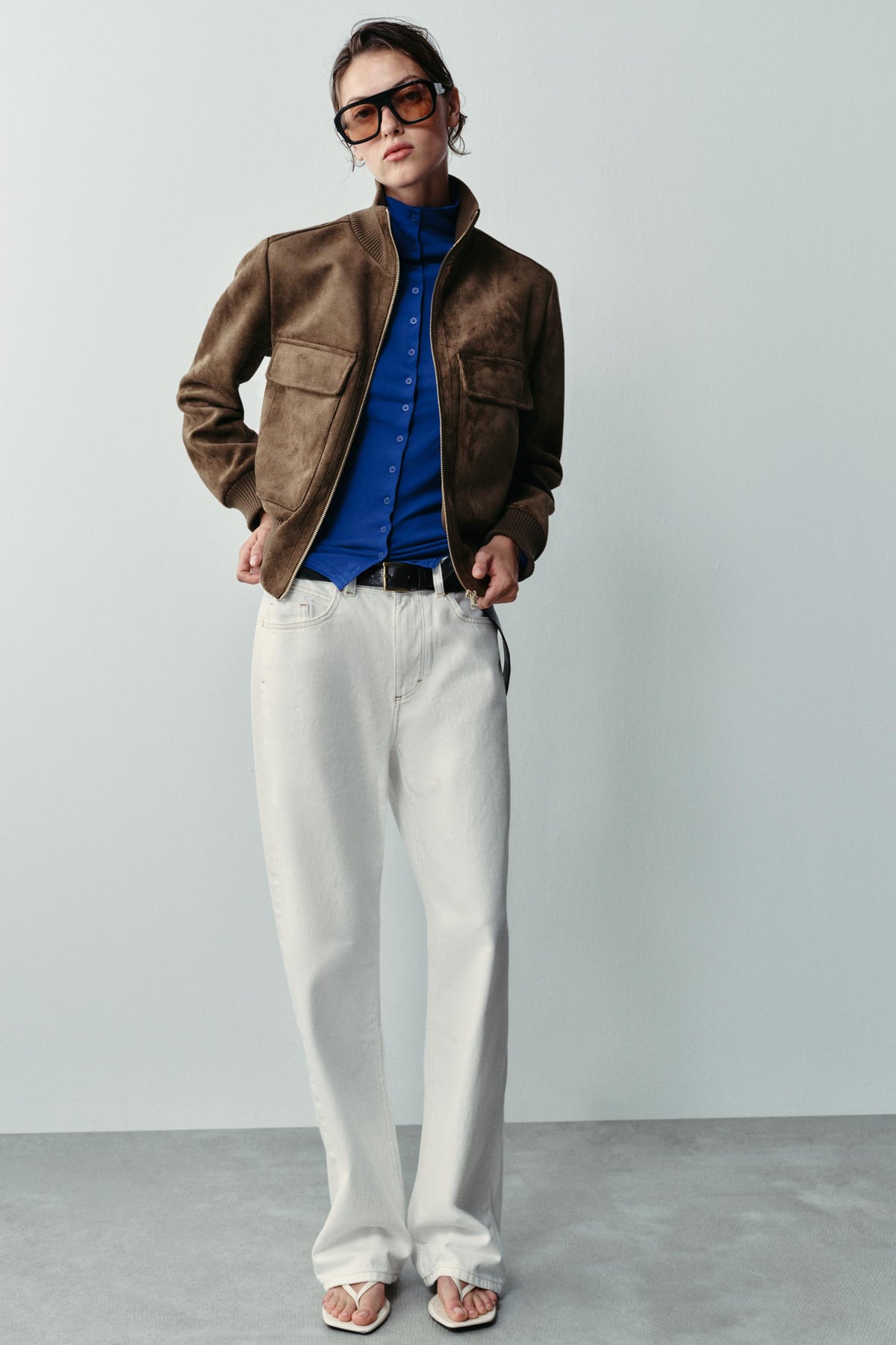 Chaqueta Bomber Efecto Ante
