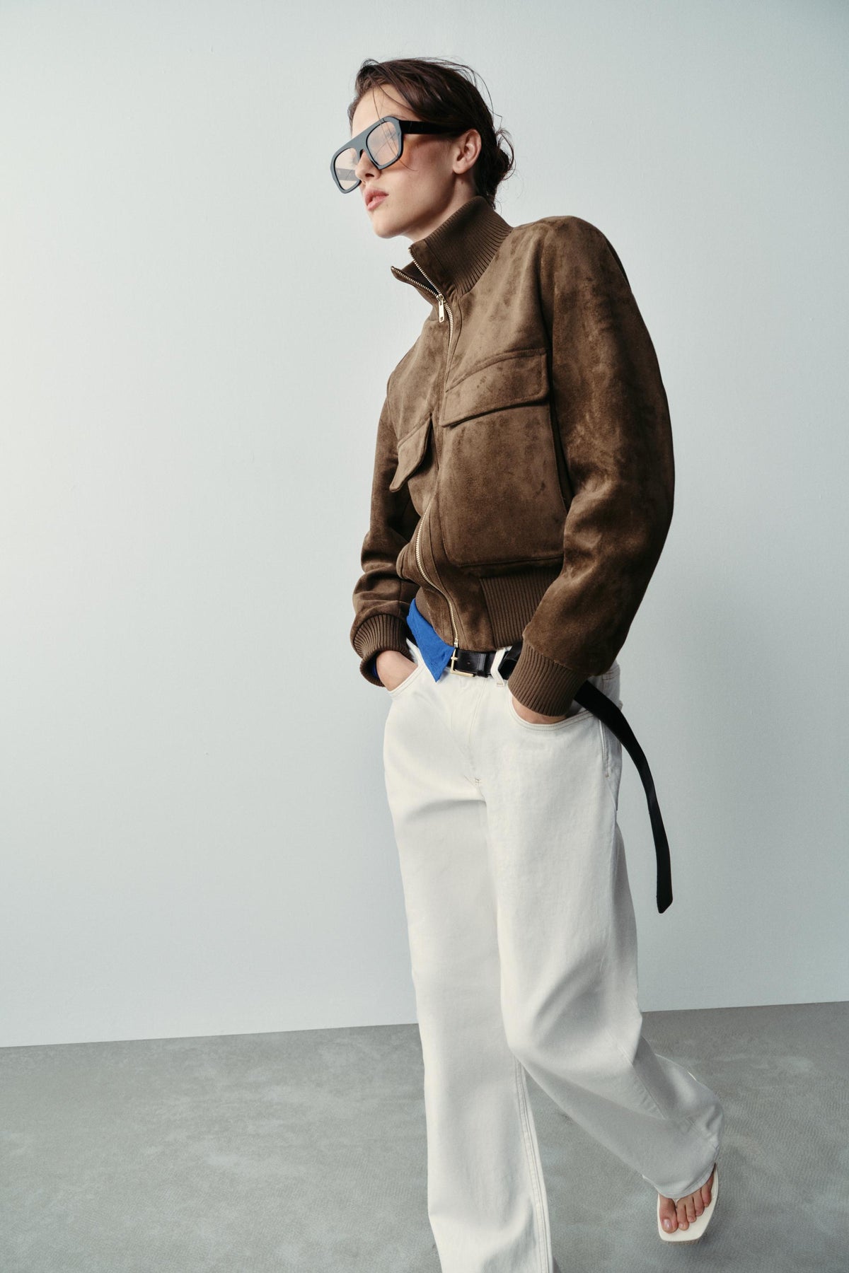 Chaqueta Bomber Efecto Ante
