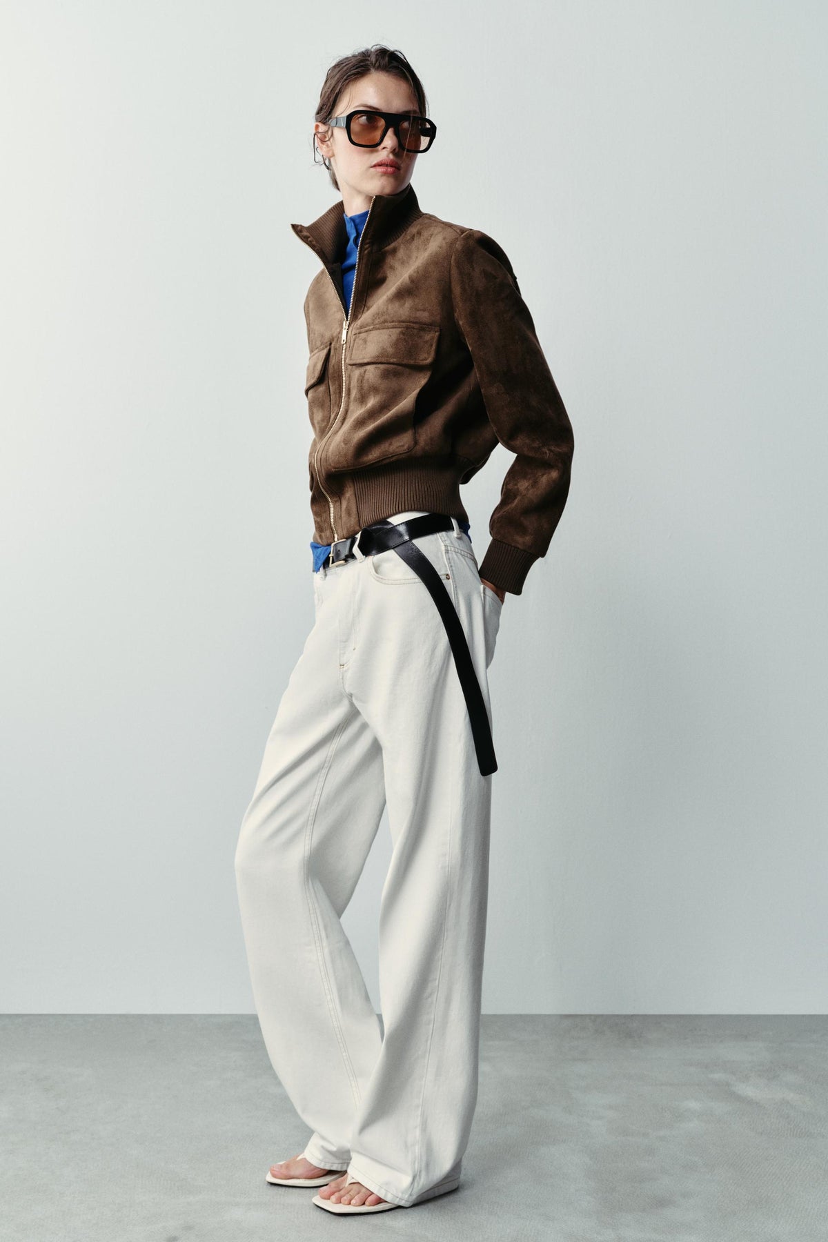 Chaqueta Bomber Efecto Ante