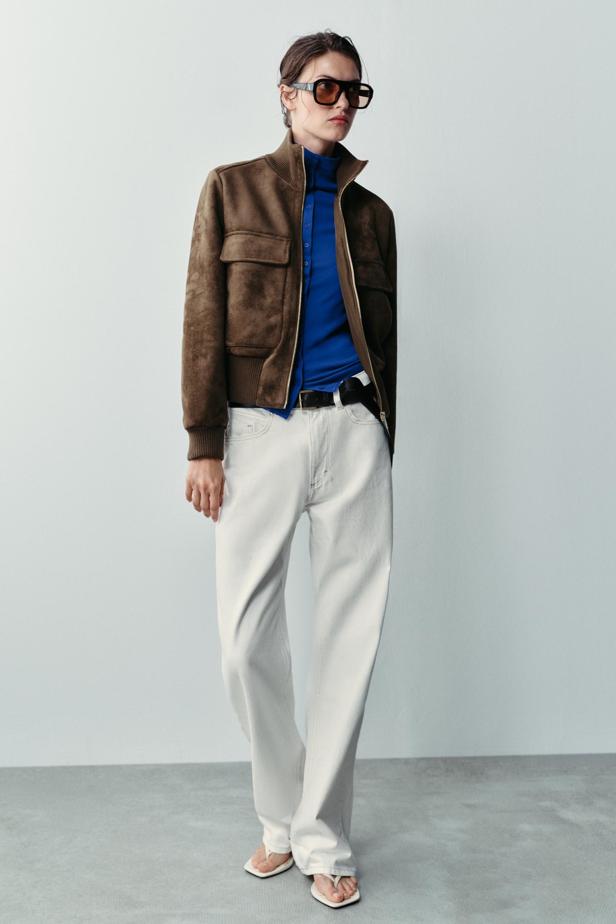 Chaqueta Bomber Efecto Ante