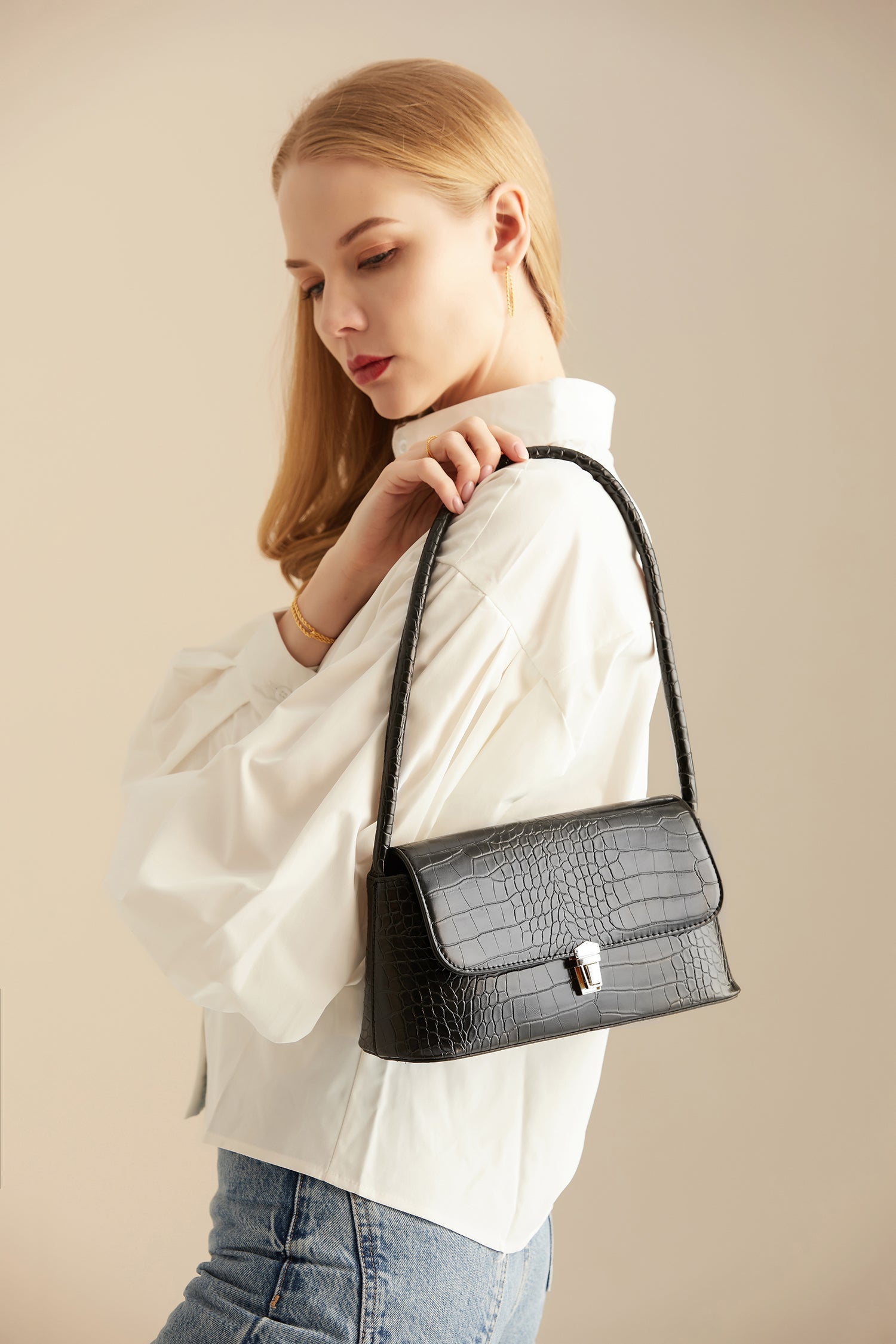 Corella Borsa Baguette - Nero