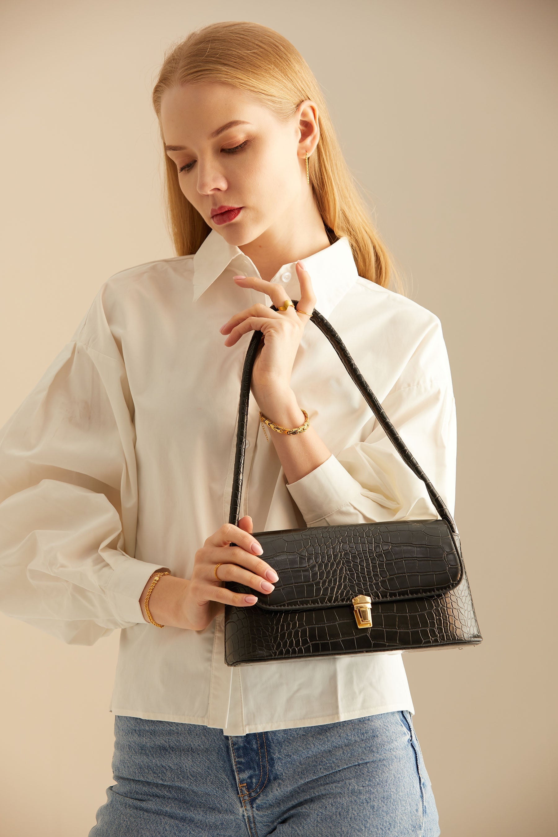 Corella Borsa Baguette - Nero