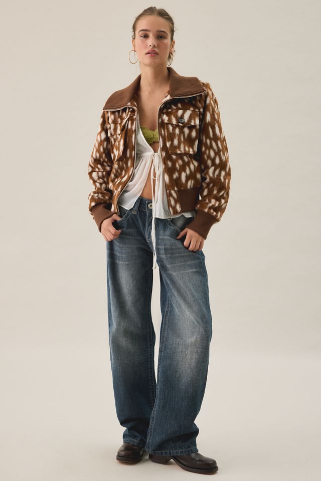 Hunton Deer Print Jacket - Marrone Multi