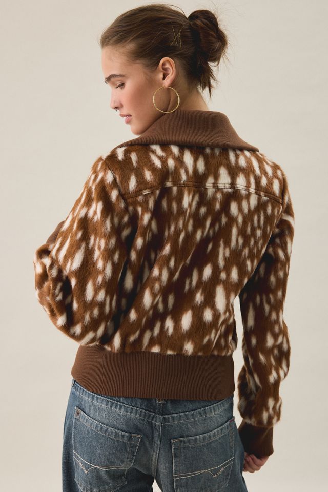 Hunton Deer Print Jacket - Marrone Multi