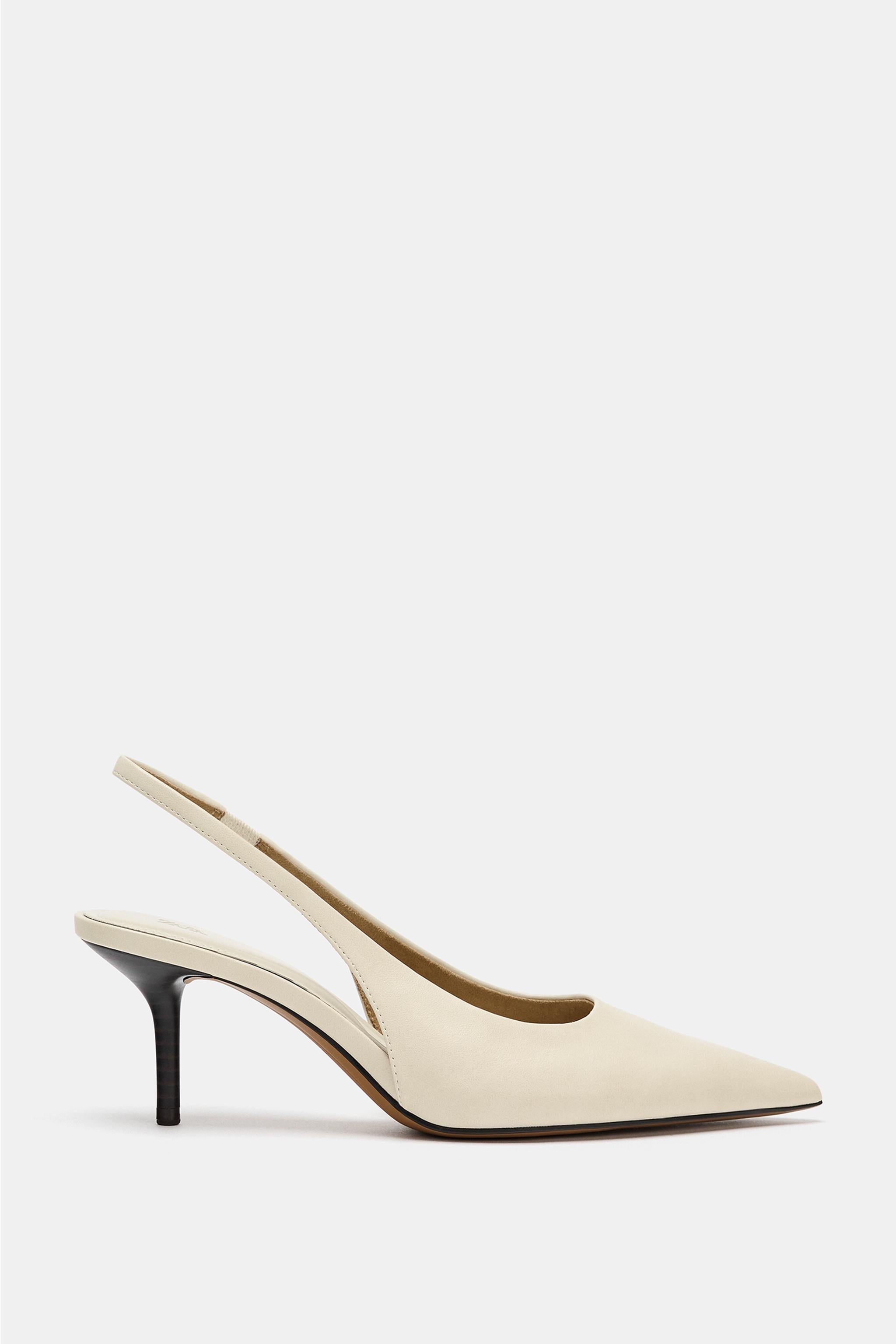 Elisia Sandalo Slingback a Punta - Ecru Bianco