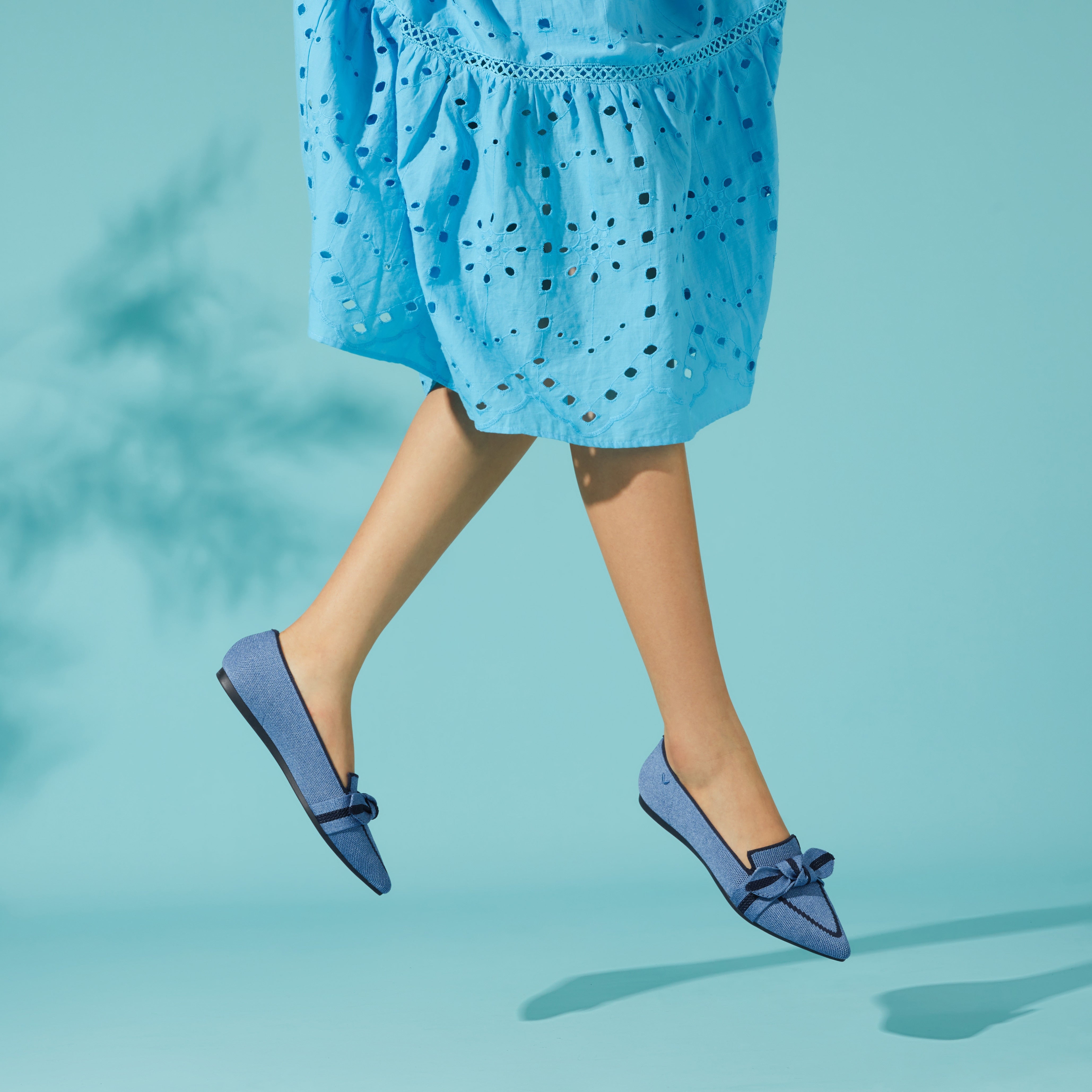 Michela Mocassino a Punta con Fiocco - Blu Denim