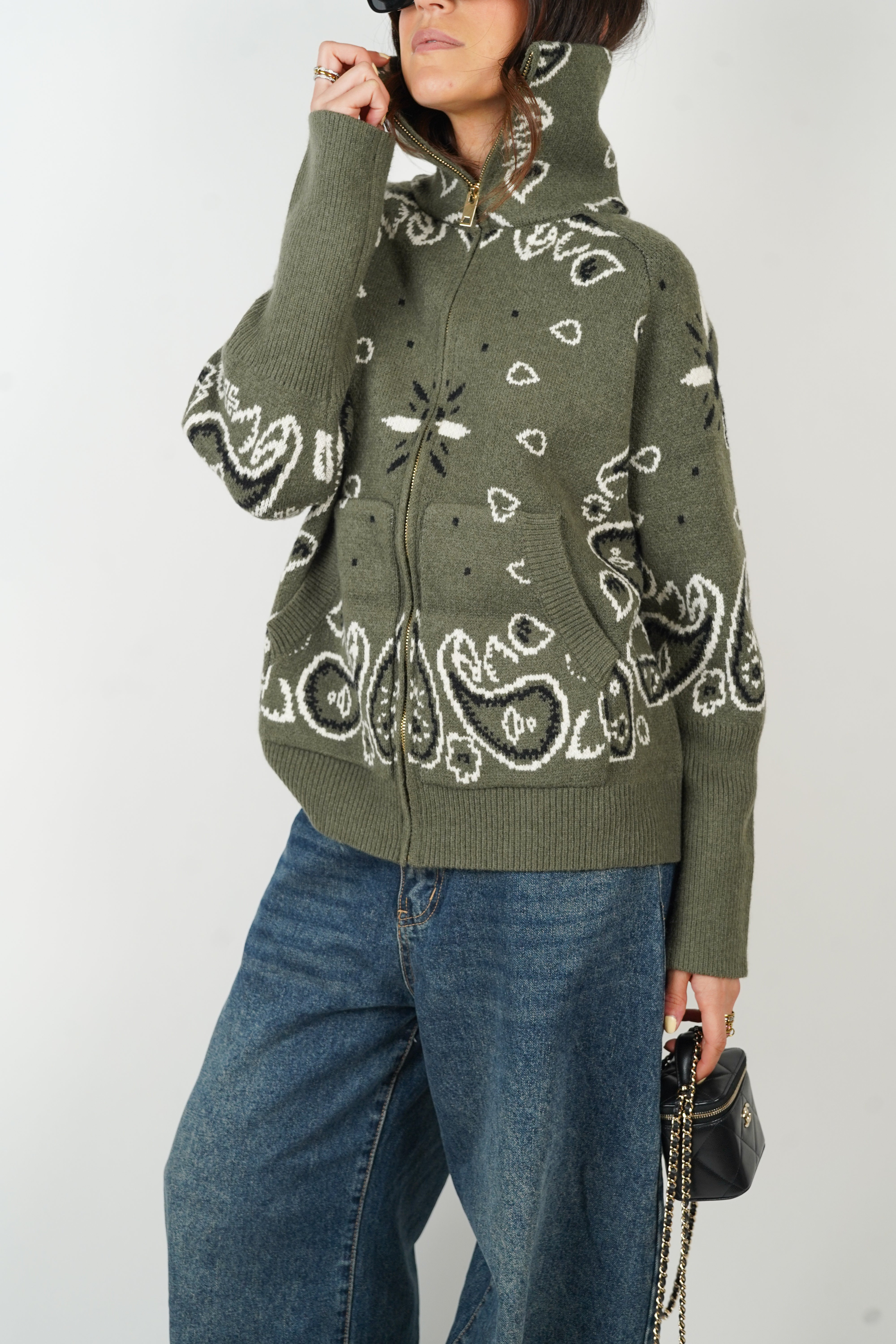 Gilet Carla Bandana - Kaki