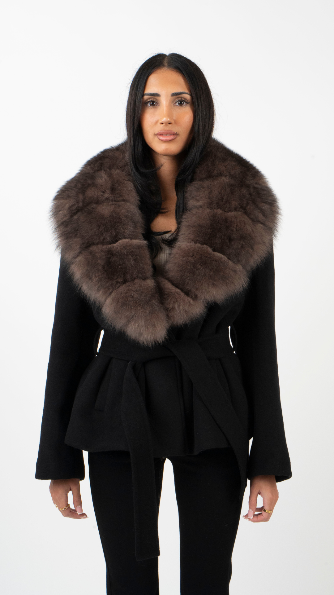 Bria Fur Coat - Nero