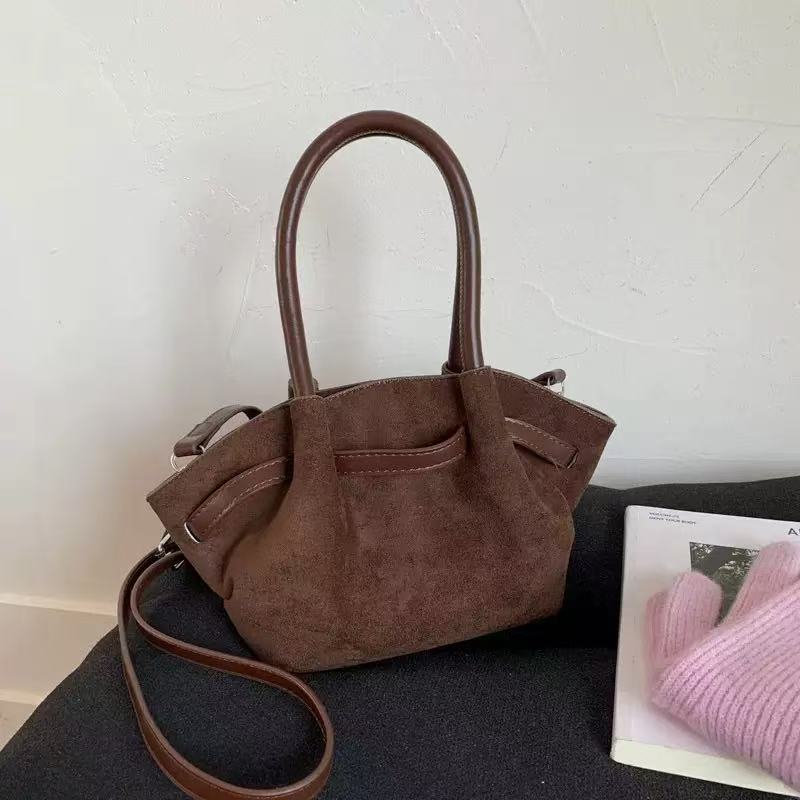 Selvira Mini Borsa Scamosciata - Marrone