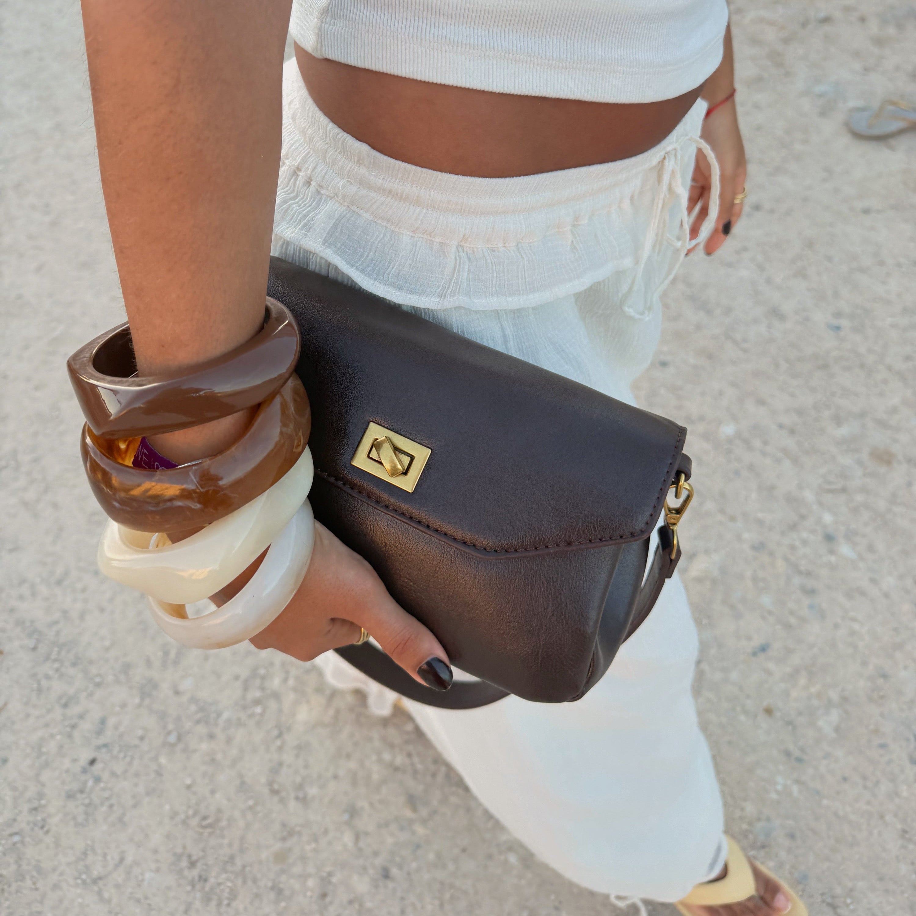 Selvina Mini Borsa a Tracolla - Caffè Vintage