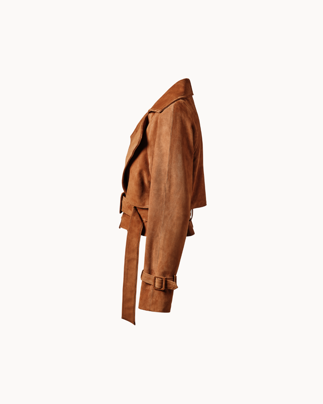 Sculpt Suede Jacket - Marrone