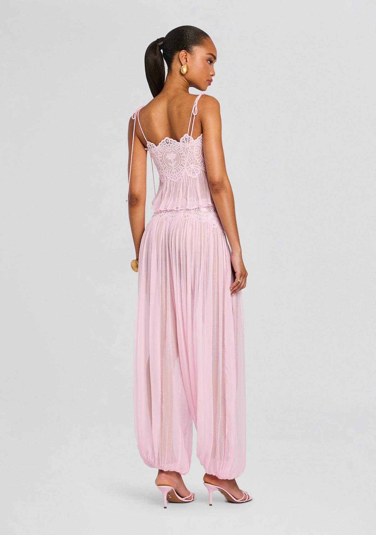 Luenie Chiffon Top - Rosa
