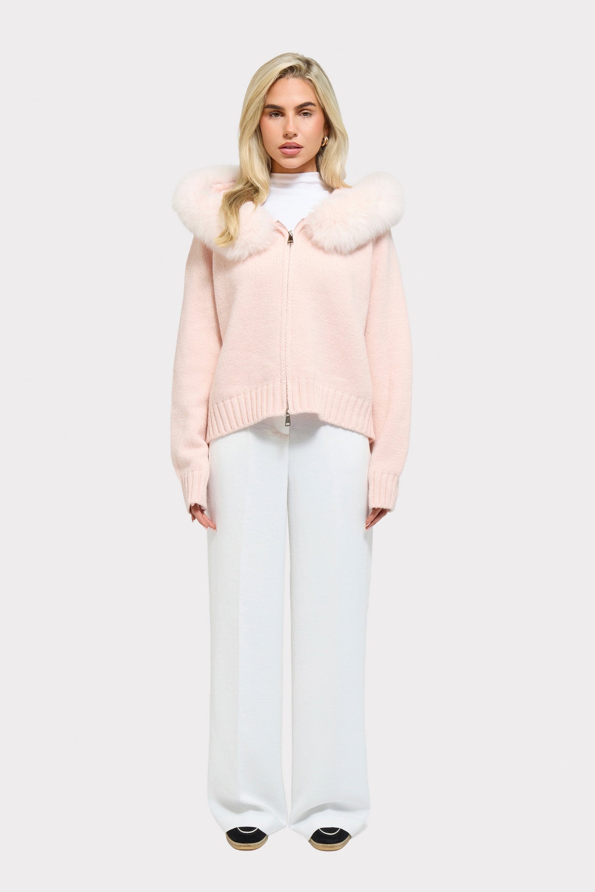 Cannes Zip Cardigan - Rosa