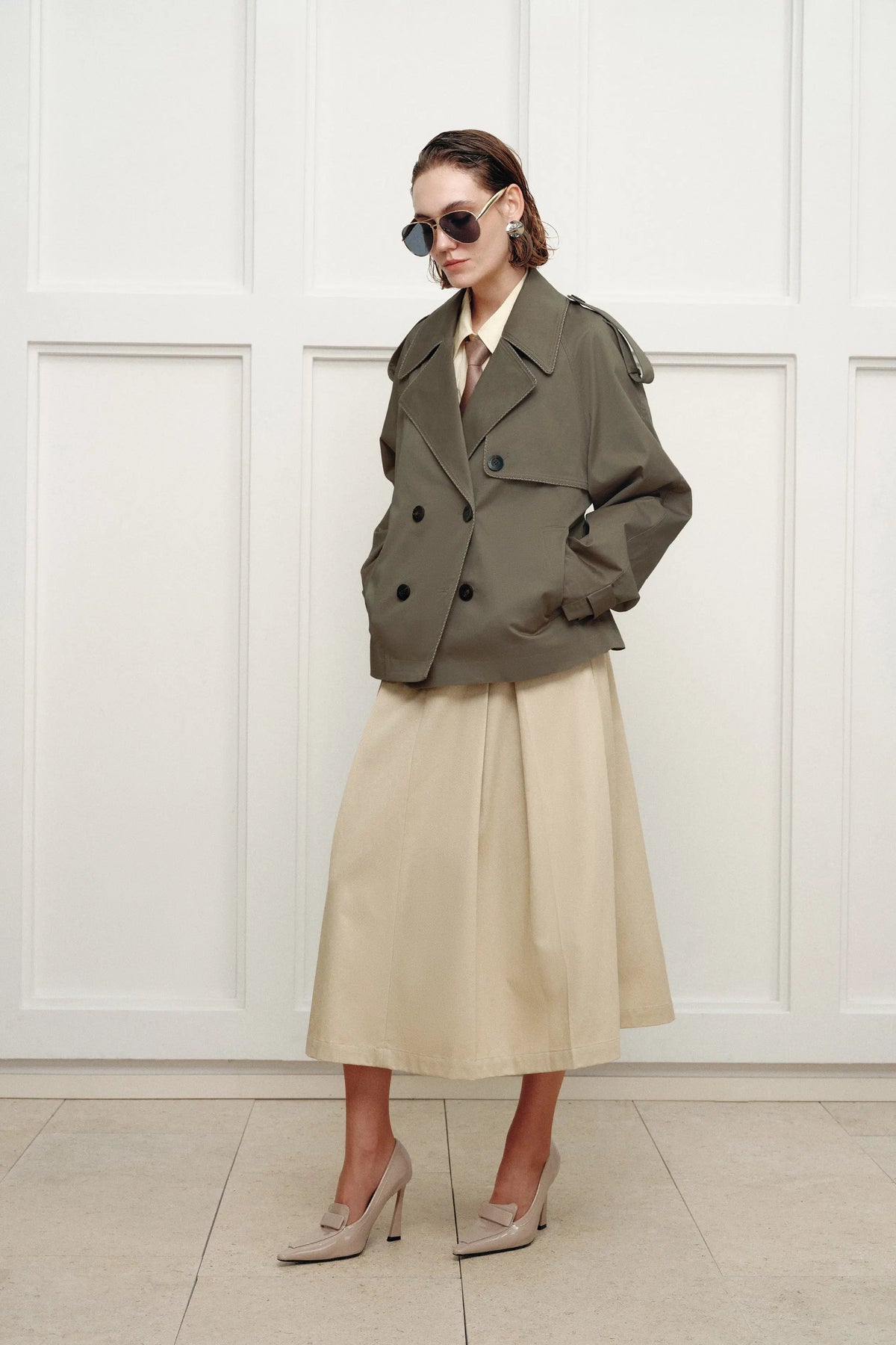 Trench Beatrice - Grigio Verde