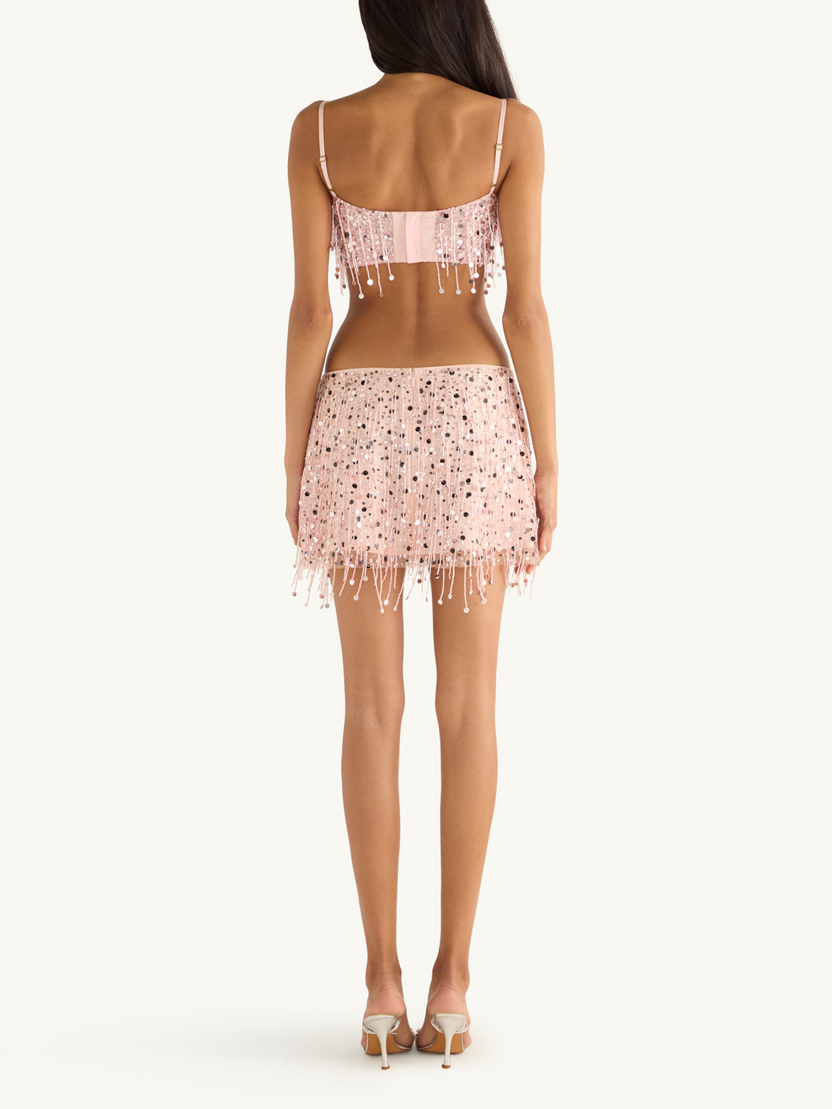 Yasmin Hand Beaded Bralette - Rosa Cipria