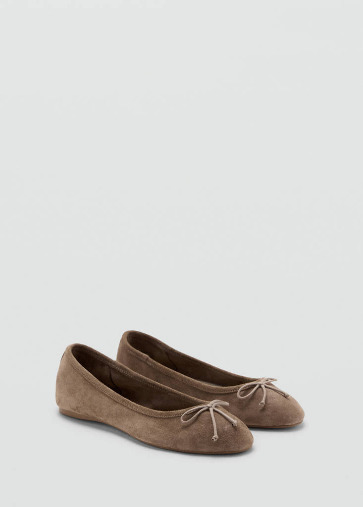 Lazina Ballerina in Pelle - Marrone Chiaro