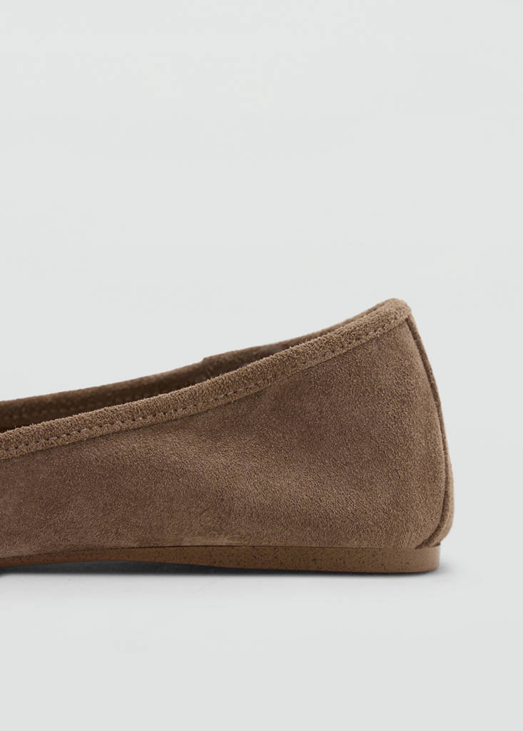 Lazina Ballerina in Pelle - Marrone Chiaro