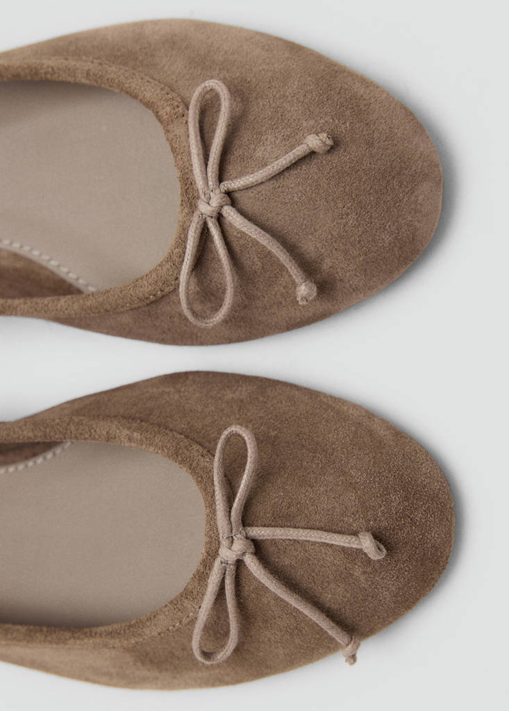Lazina Ballerina in Pelle - Marrone Chiaro