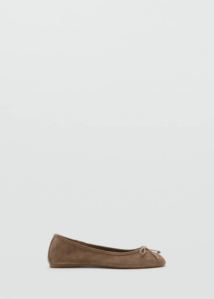 Lazina Ballerina in Pelle - Marrone Chiaro