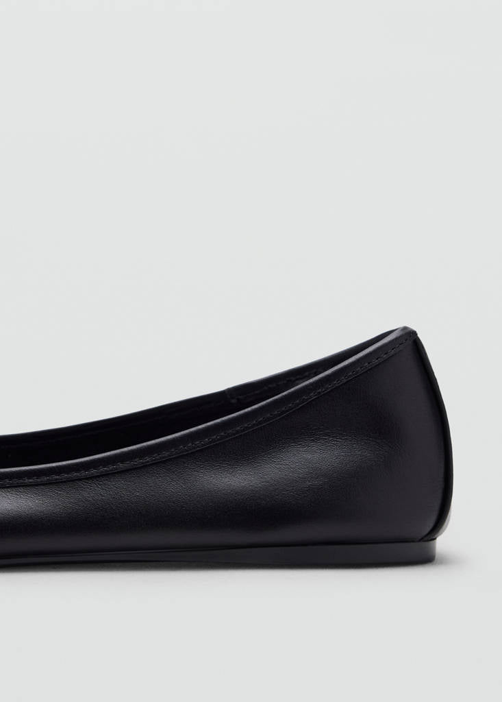 Lazina Ballerina in Pelle - Nero
