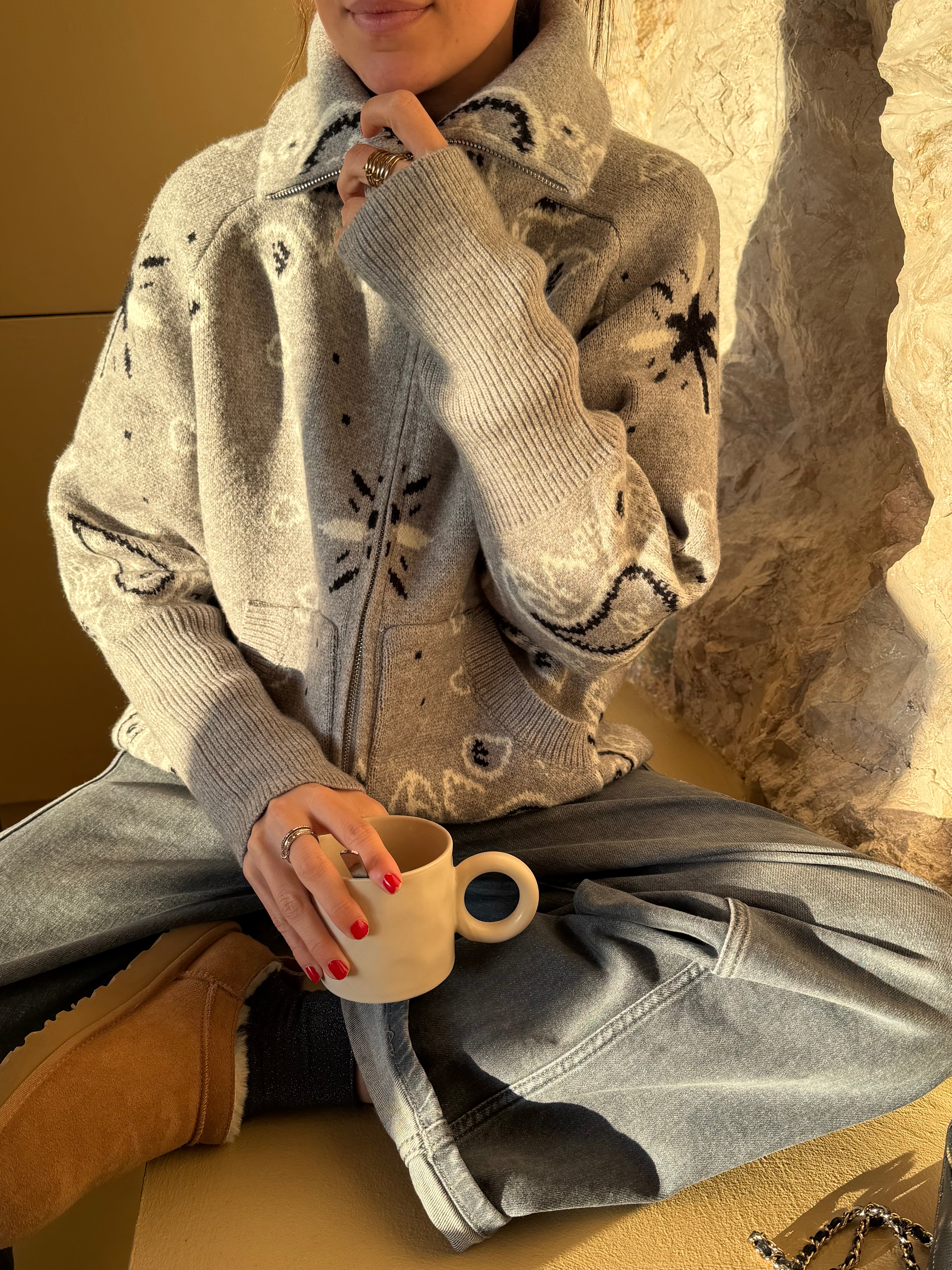 Gilet Carla Bandana - Grigio