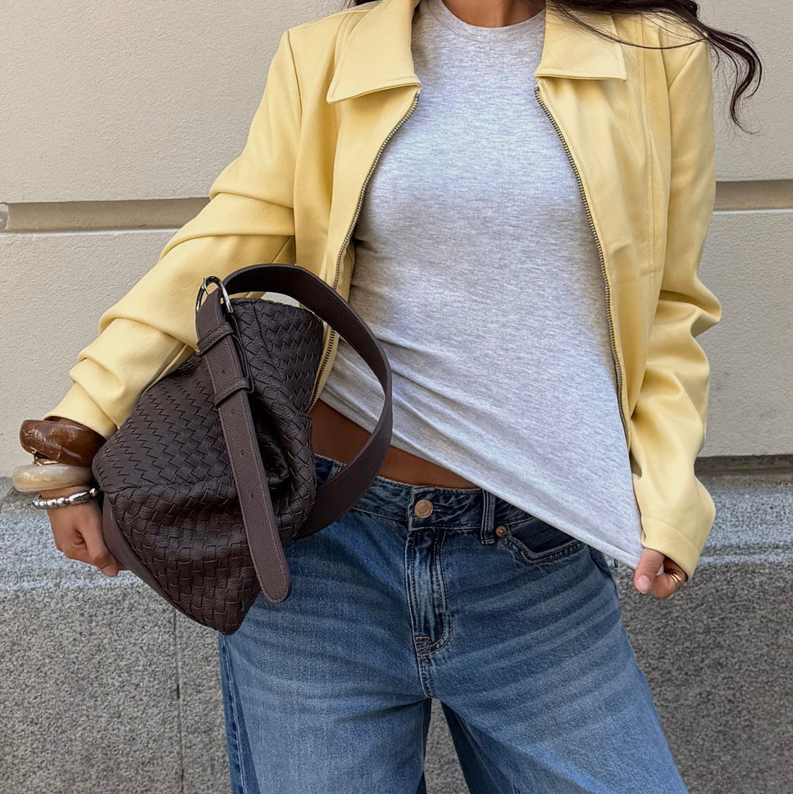 Selvora Borsa Oversize - Caffè Intrecciato