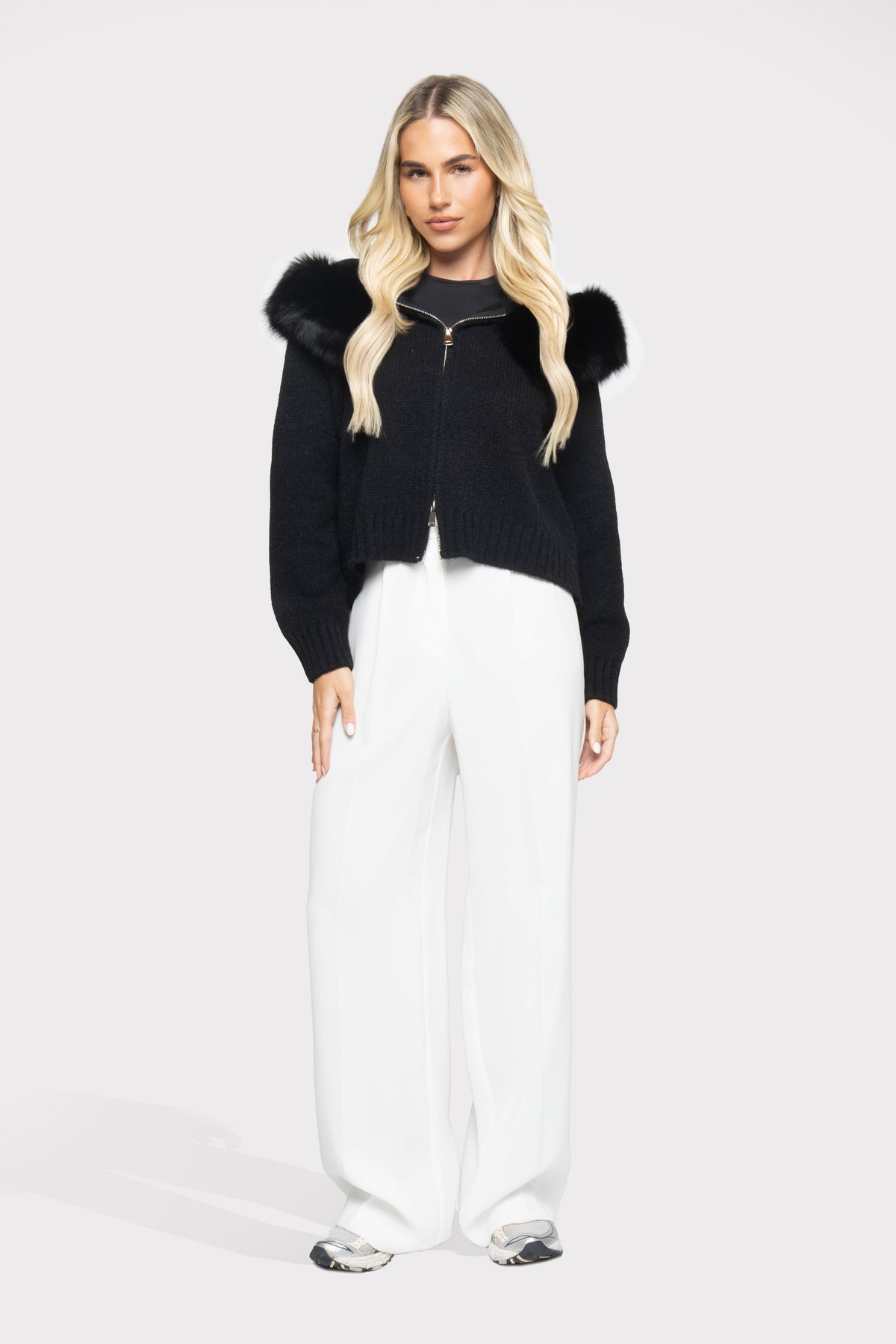 Cannes Zip Cardigan - Nero