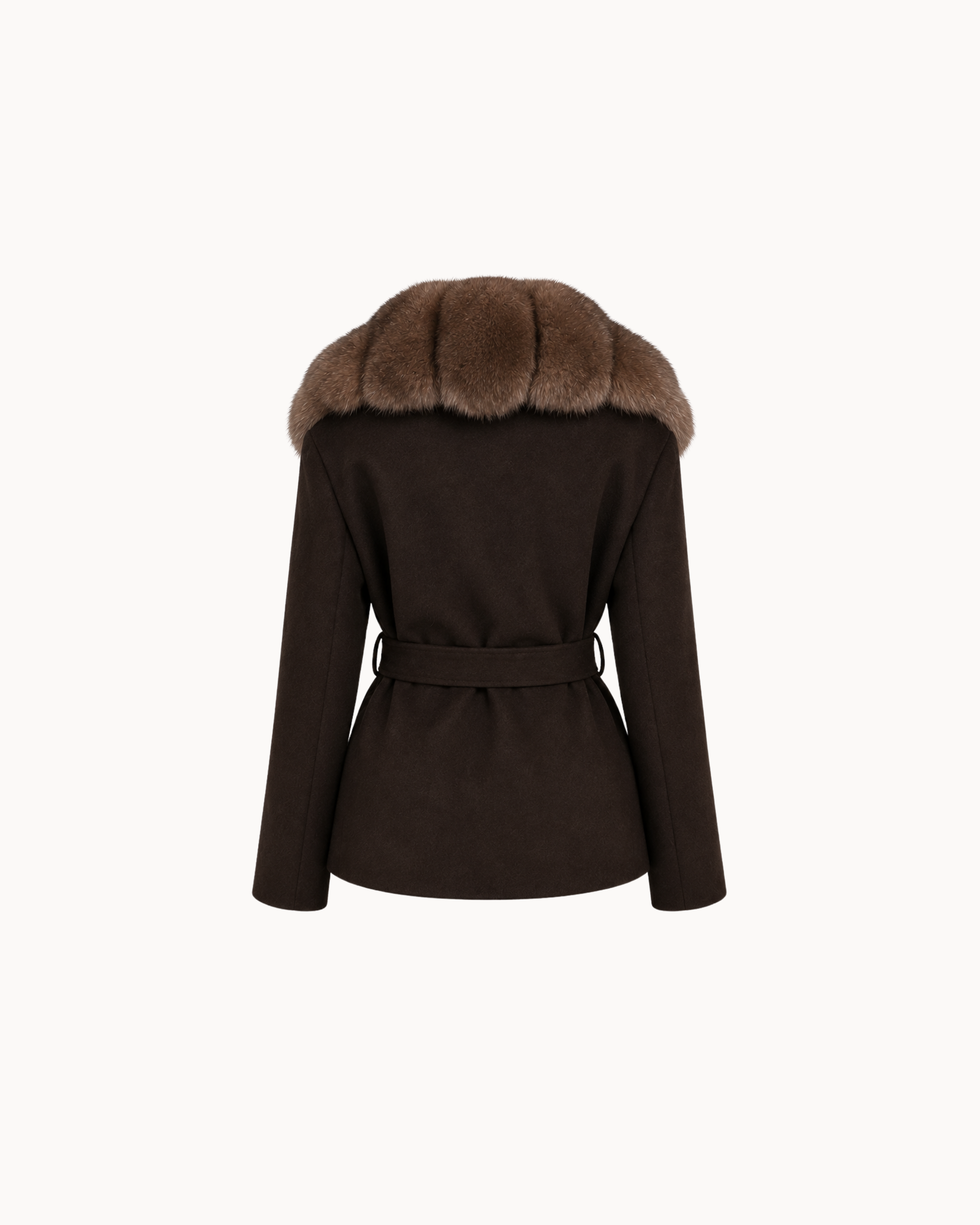 Bria Fur Coat - Marrone