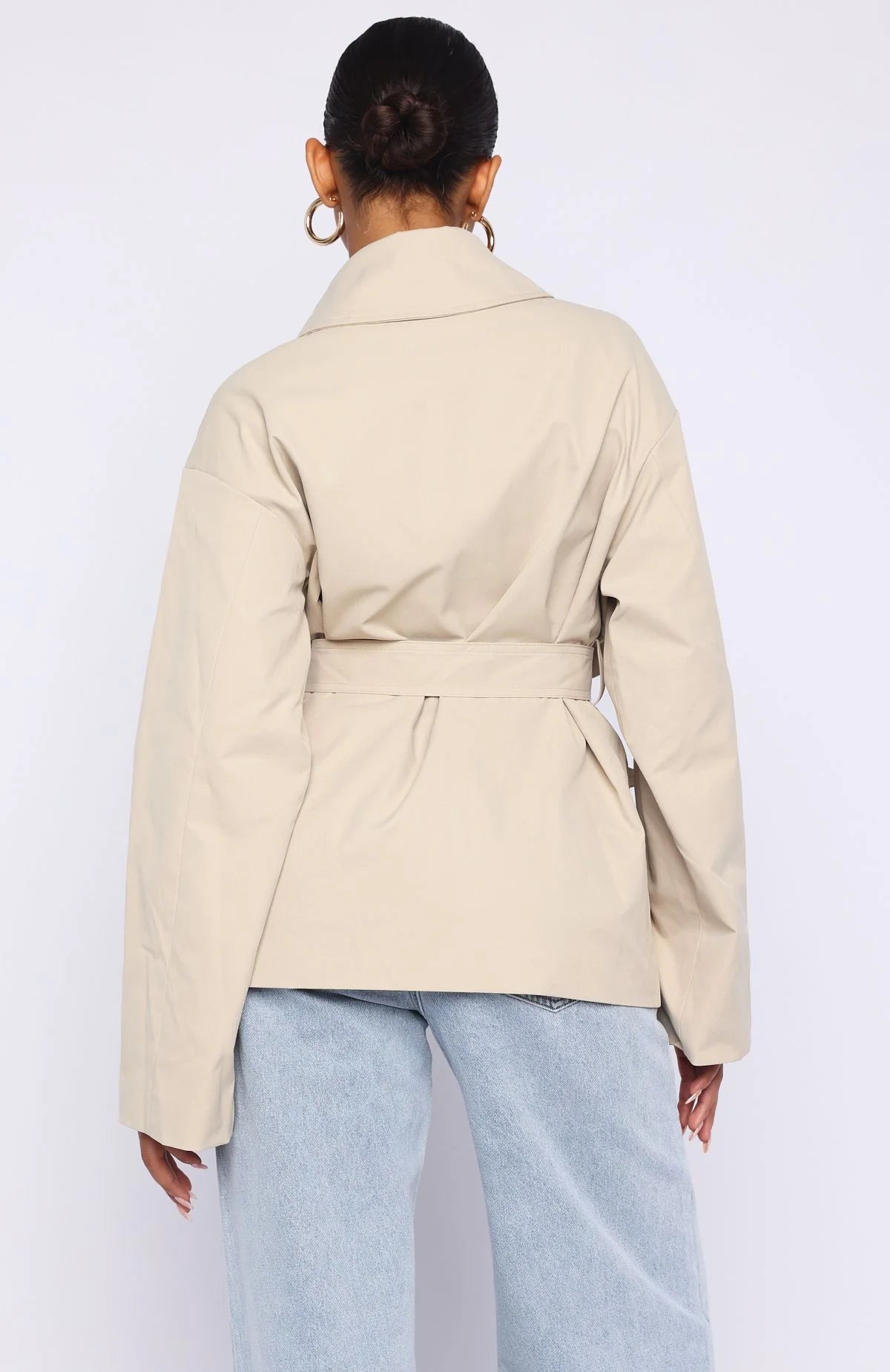 Could Touch Cropped Trench Jacket