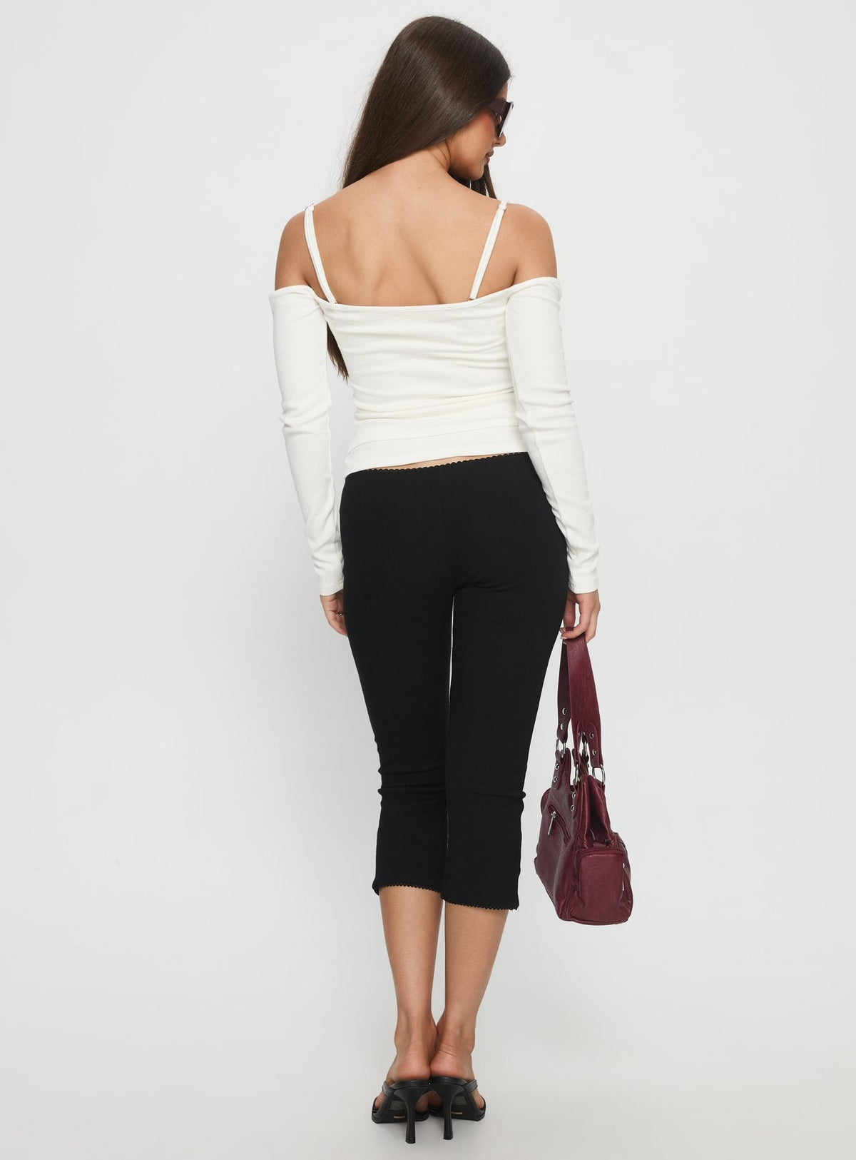 Baseline Rib Capri Pants - Nero