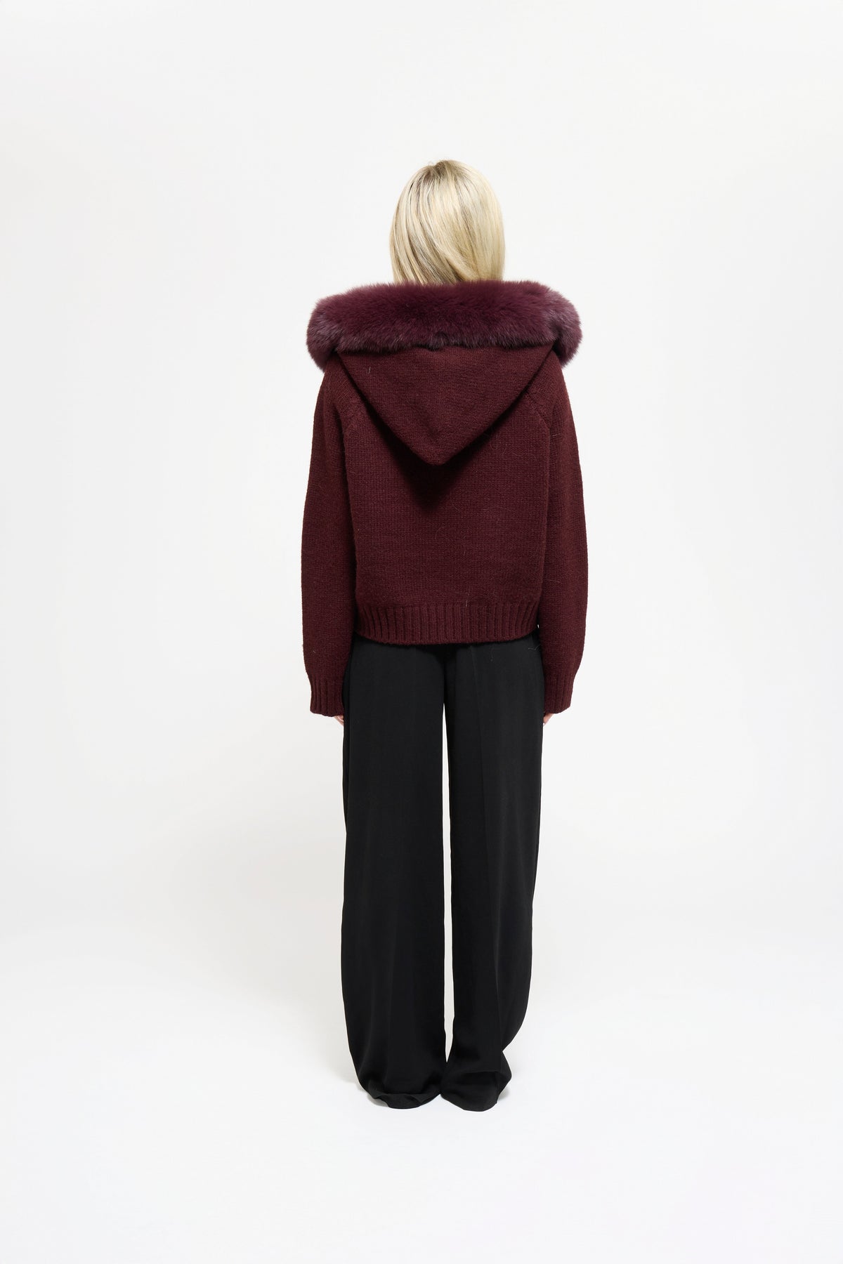 Cannes Zip Cardigan - Bordeaux