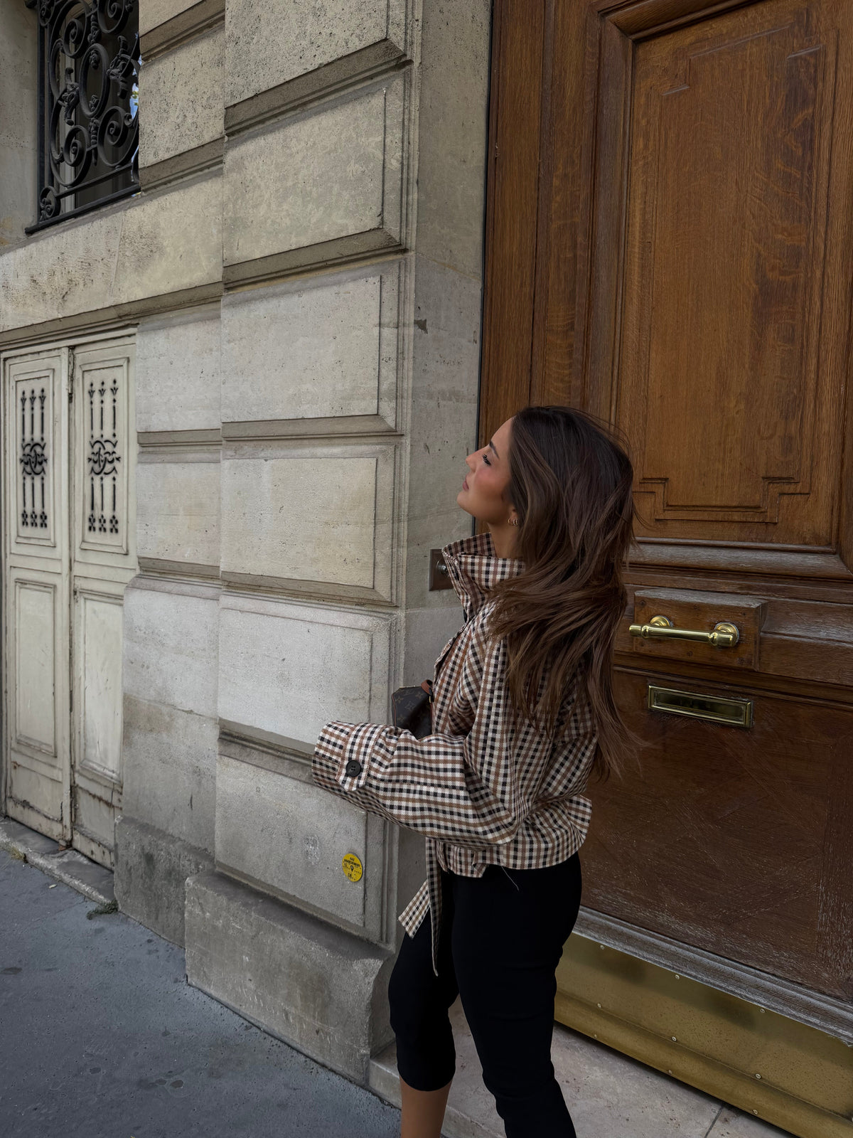 Estelle Plaid Trench